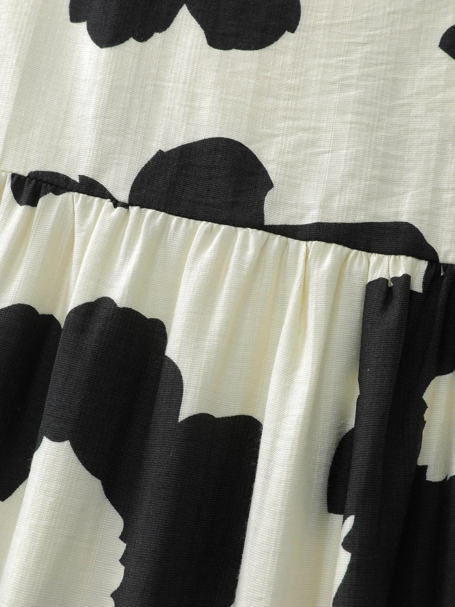 Monochrome Floral Print Tiered Maxi Dress sold by Bloomchic product image thumbnail 5