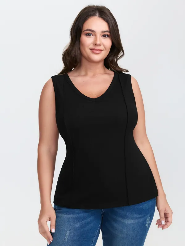 Stretchy Padded Bra Fitted Tank Top sold by Bloomchic