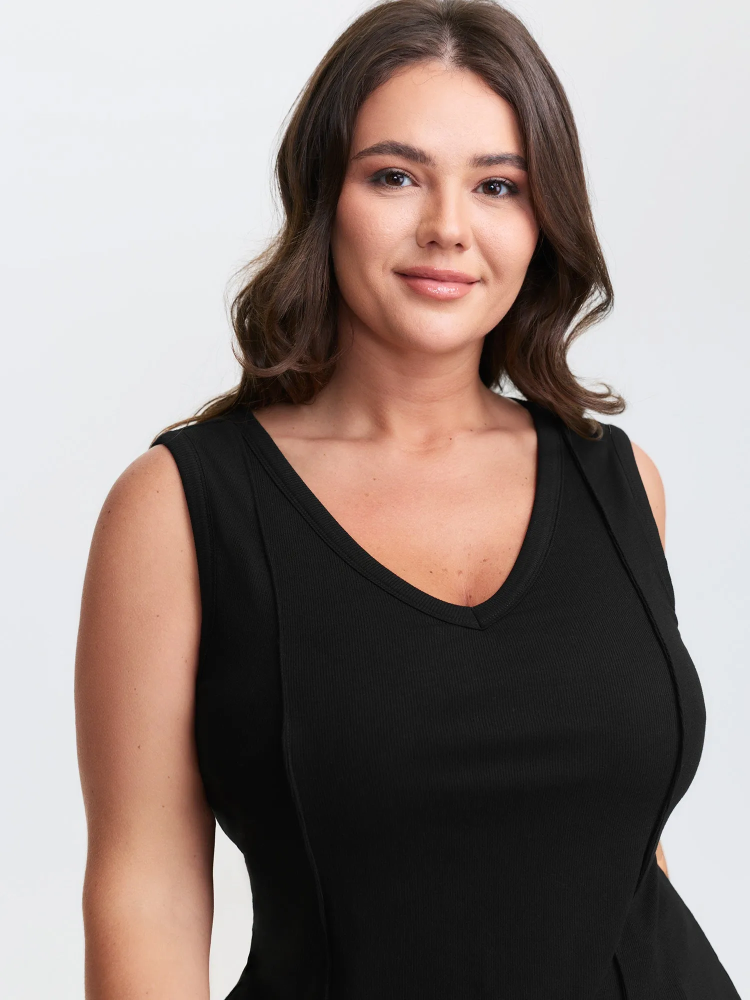 Stretchy Padded Bra Fitted Tank Top sold by Bloomchic product image thumbnail 3