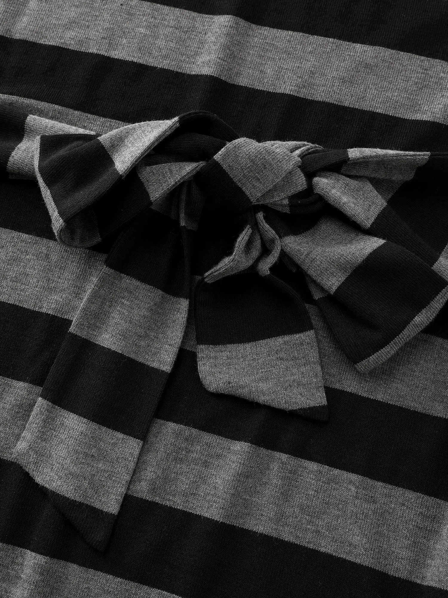 Stripe Waist-Tie Knotted Midi Dress sold by Bloomchic product image thumbnail 5