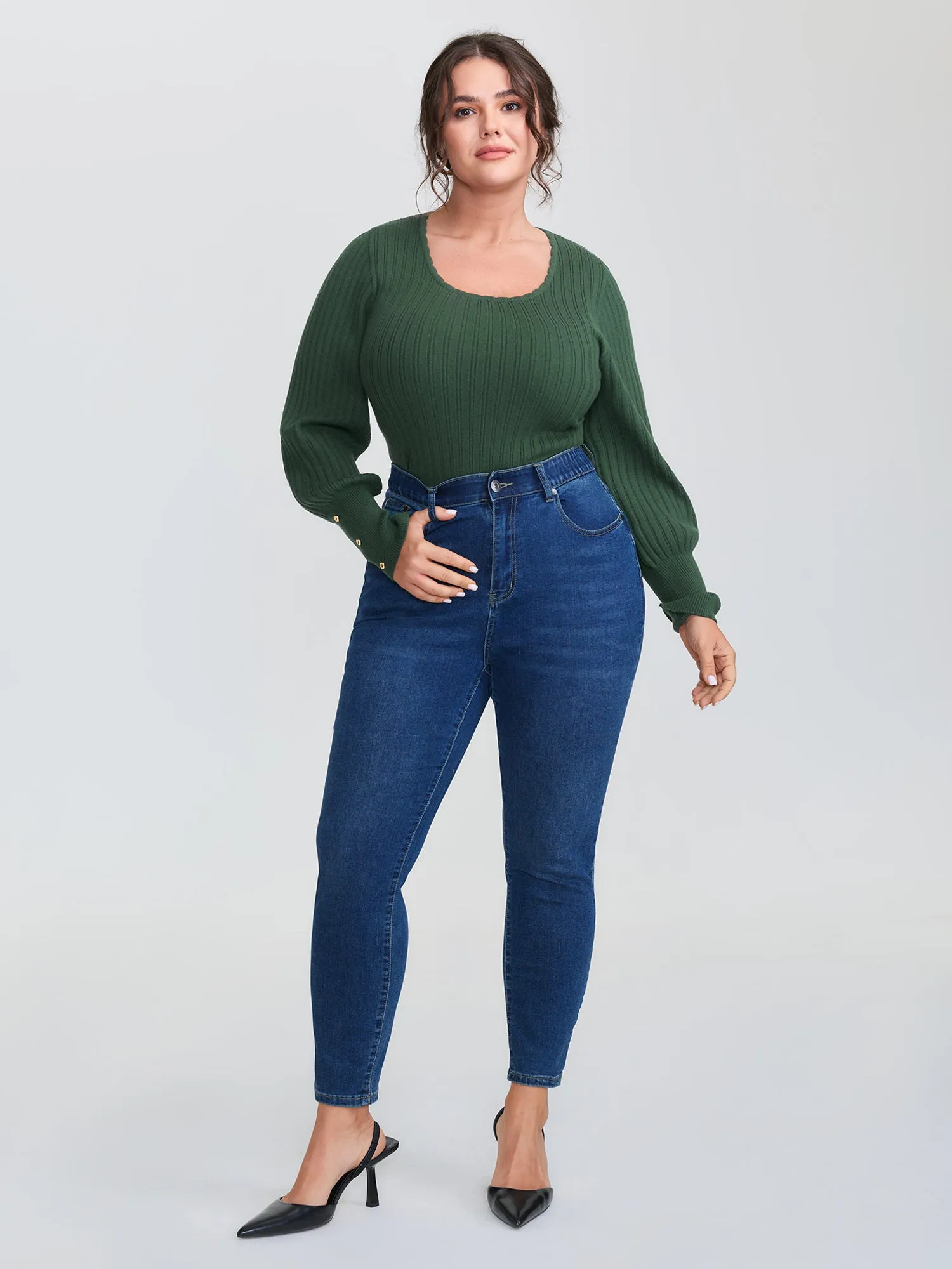 Supersoft Stretchy Round Neck Pullover sold by Bloomchic product image thumbnail 3