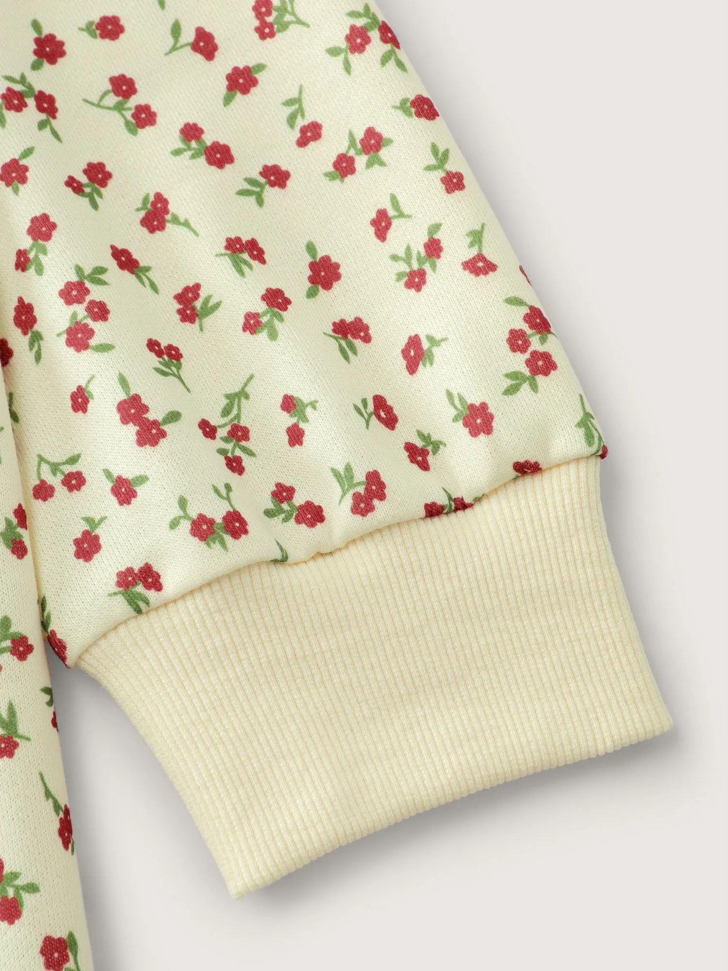 Ditsy Floral Print Stretchy Hem Sweatshirt sold by Bloomchic product image thumbnail 5