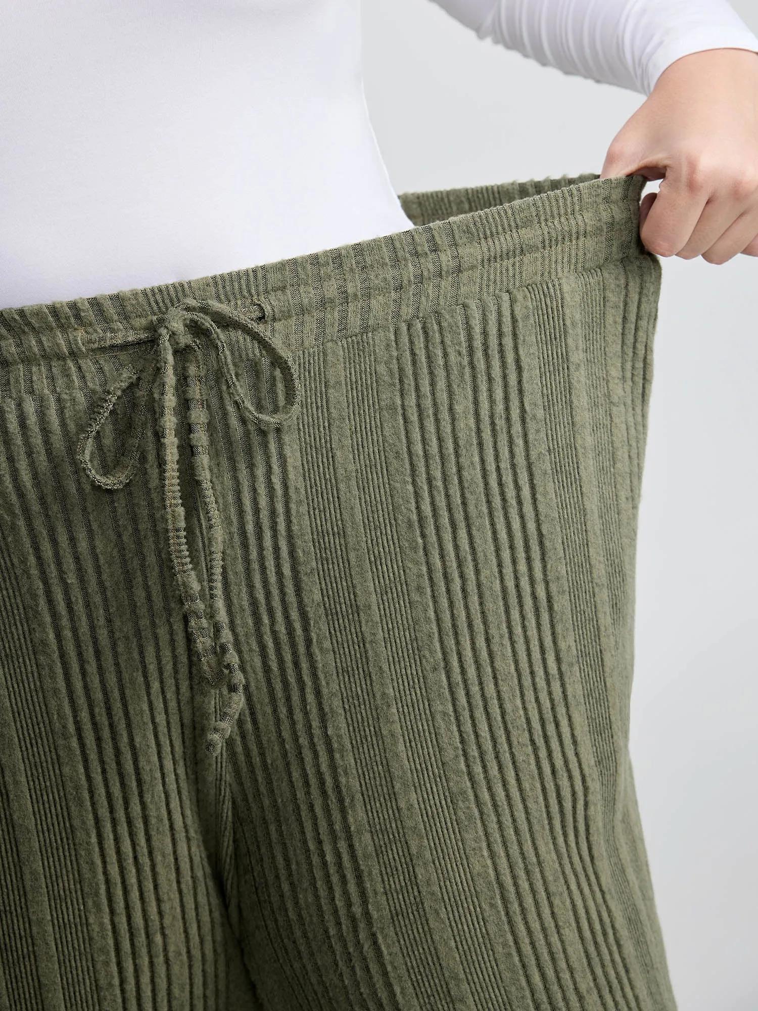 Color Blend Knit Drawstring Lounge Bottoms sold by Bloomchic product image thumbnail 4