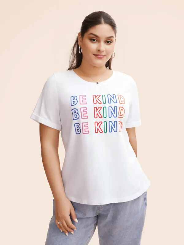 Cotton Be Kind Half Sleeves T-shirt sold by Bloomchic