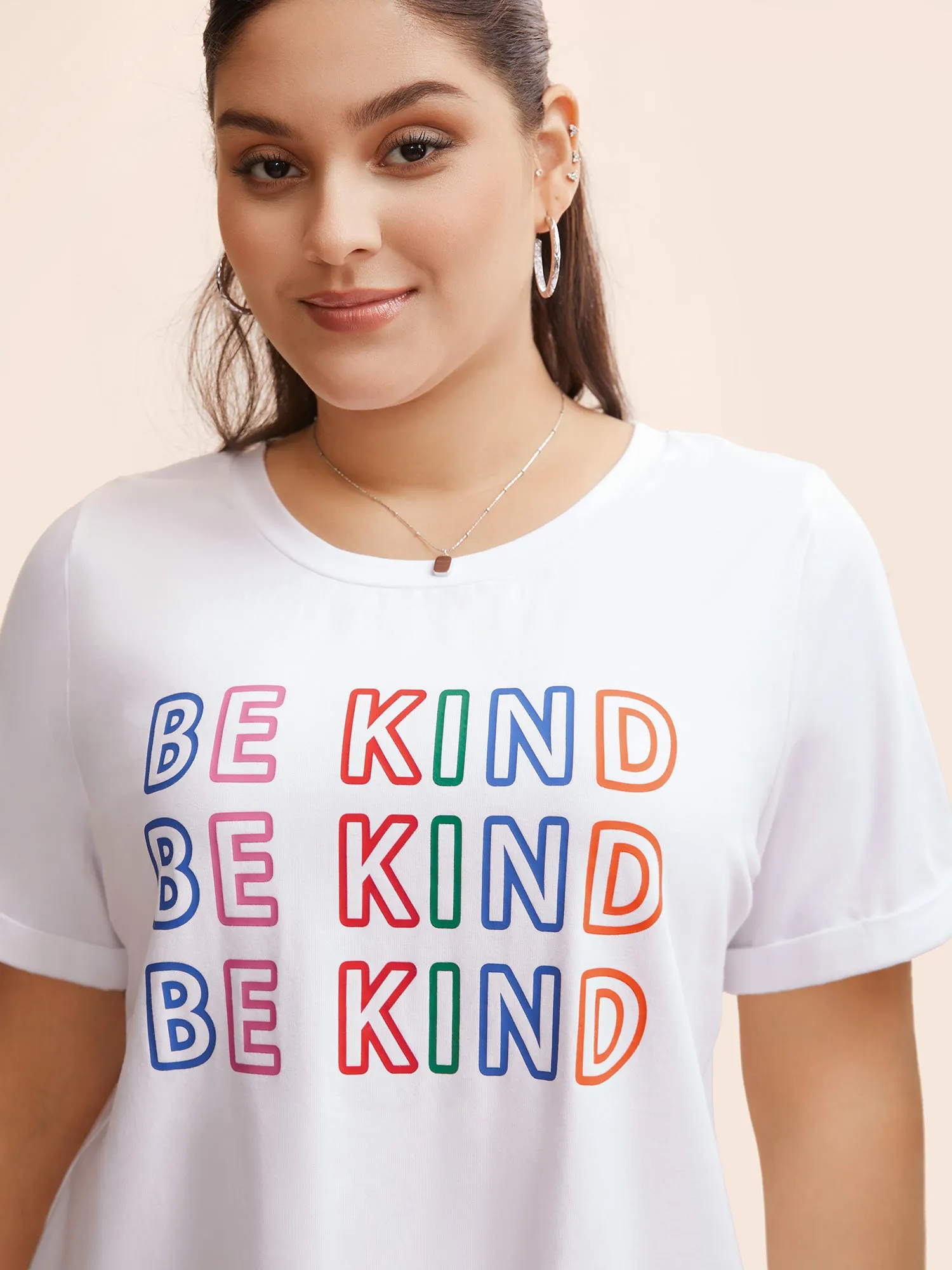 Cotton Be Kind Half Sleeves T-shirt sold by Bloomchic product image thumbnail 2