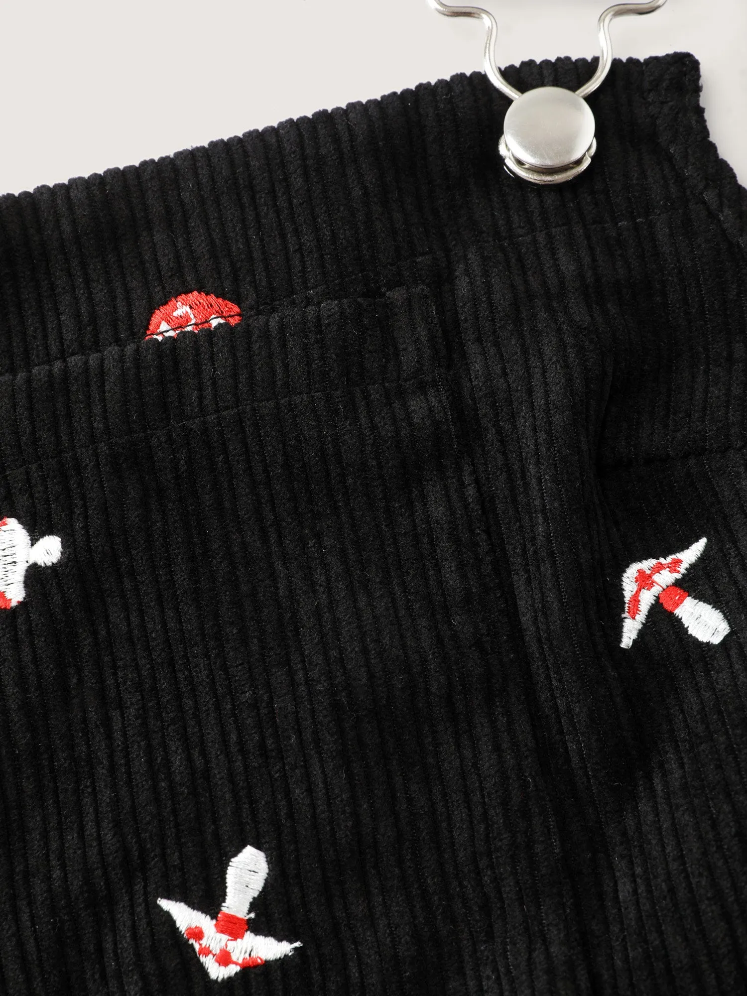 Mushroom Embroidered Textured Overall Jumpsuit sold by Bloomchic product image thumbnail 5