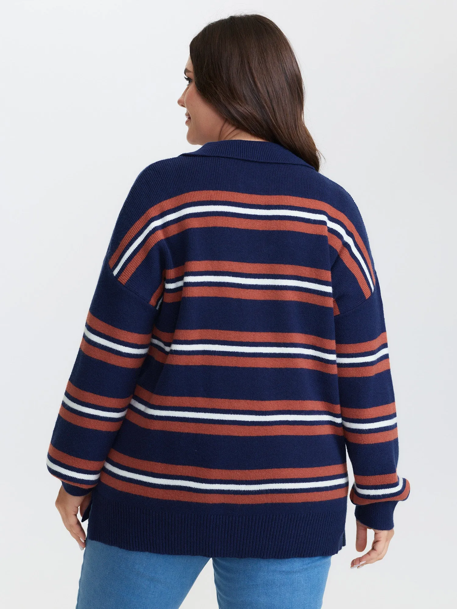 Supersoft Stripes Polo Collar Pullover sold by Bloomchic product image thumbnail 4