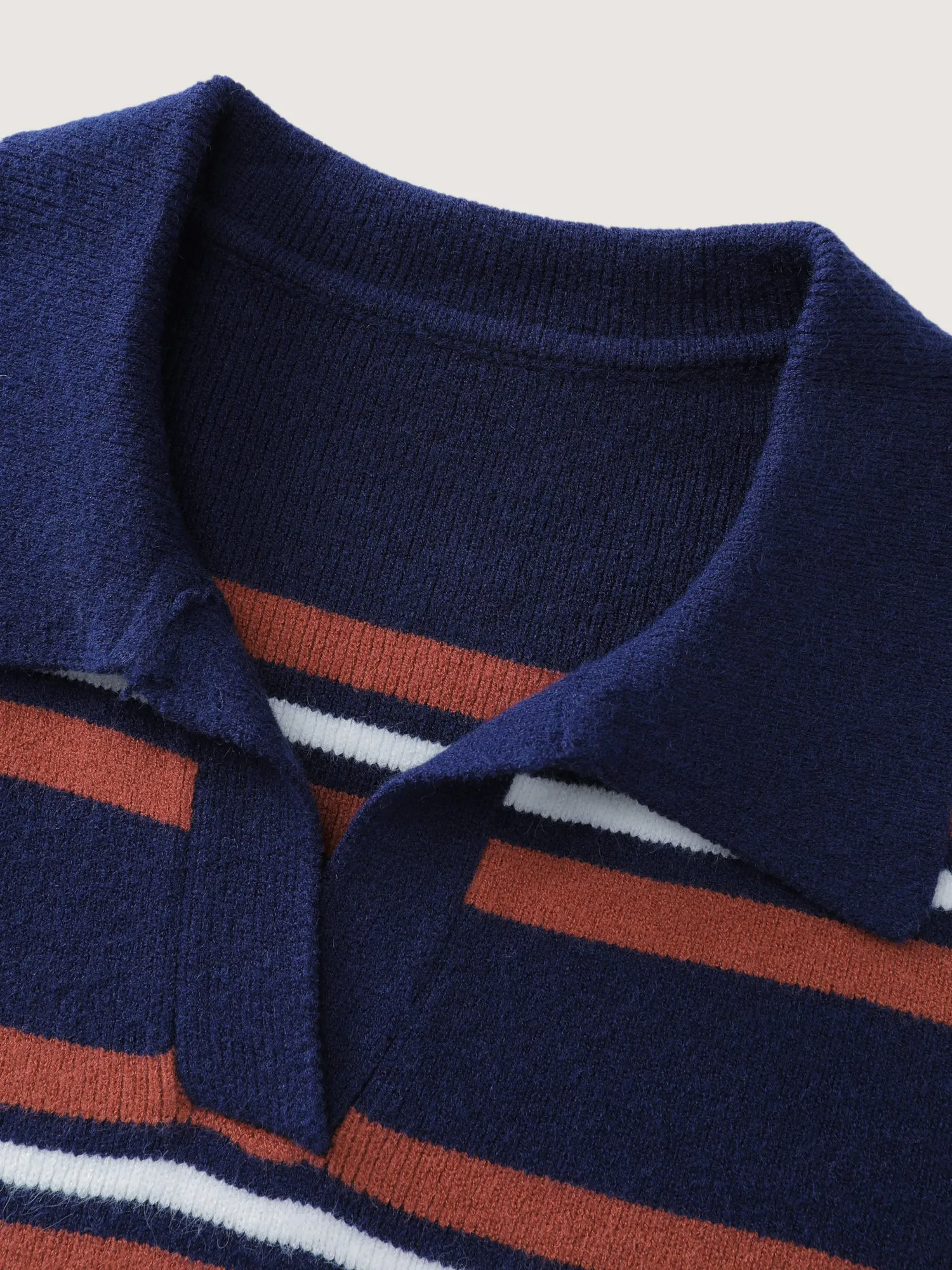 Supersoft Stripes Polo Collar Pullover sold by Bloomchic product image thumbnail 5