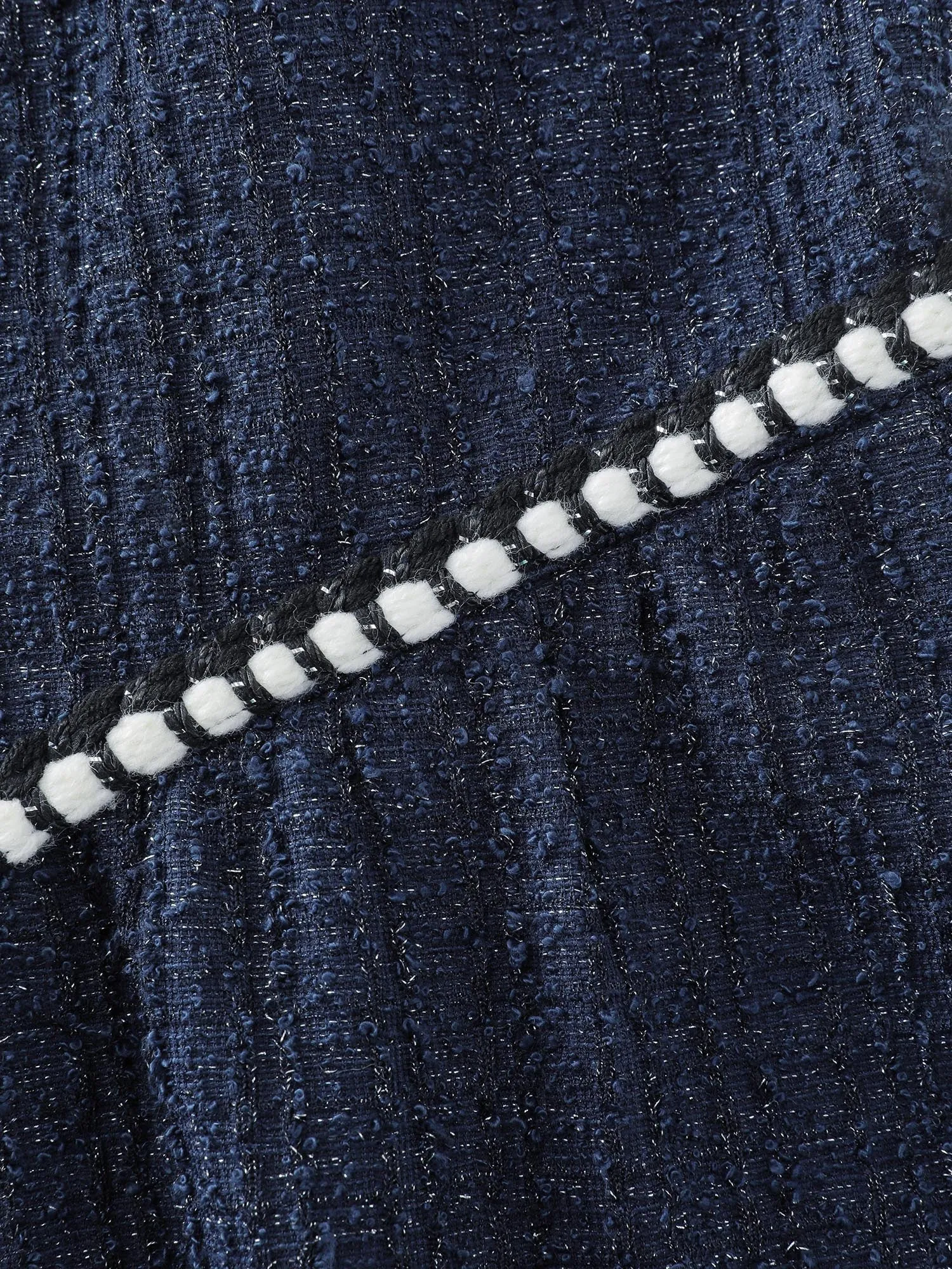 Tweed Pinafore Stretchy Midi Dress sold by Bloomchic product image thumbnail 5