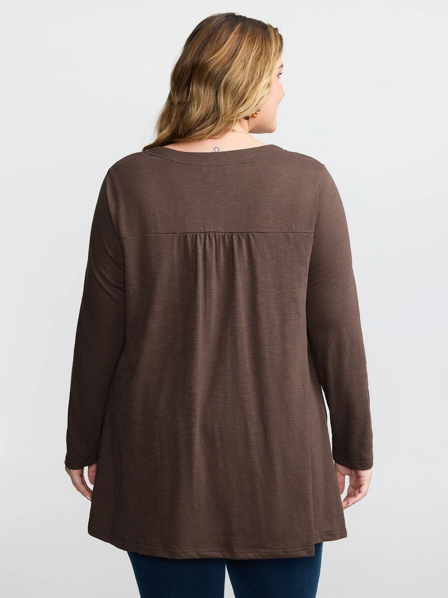 High-Low Hem Pleated Knit Top sold by Bloomchic product image thumbnail 4
