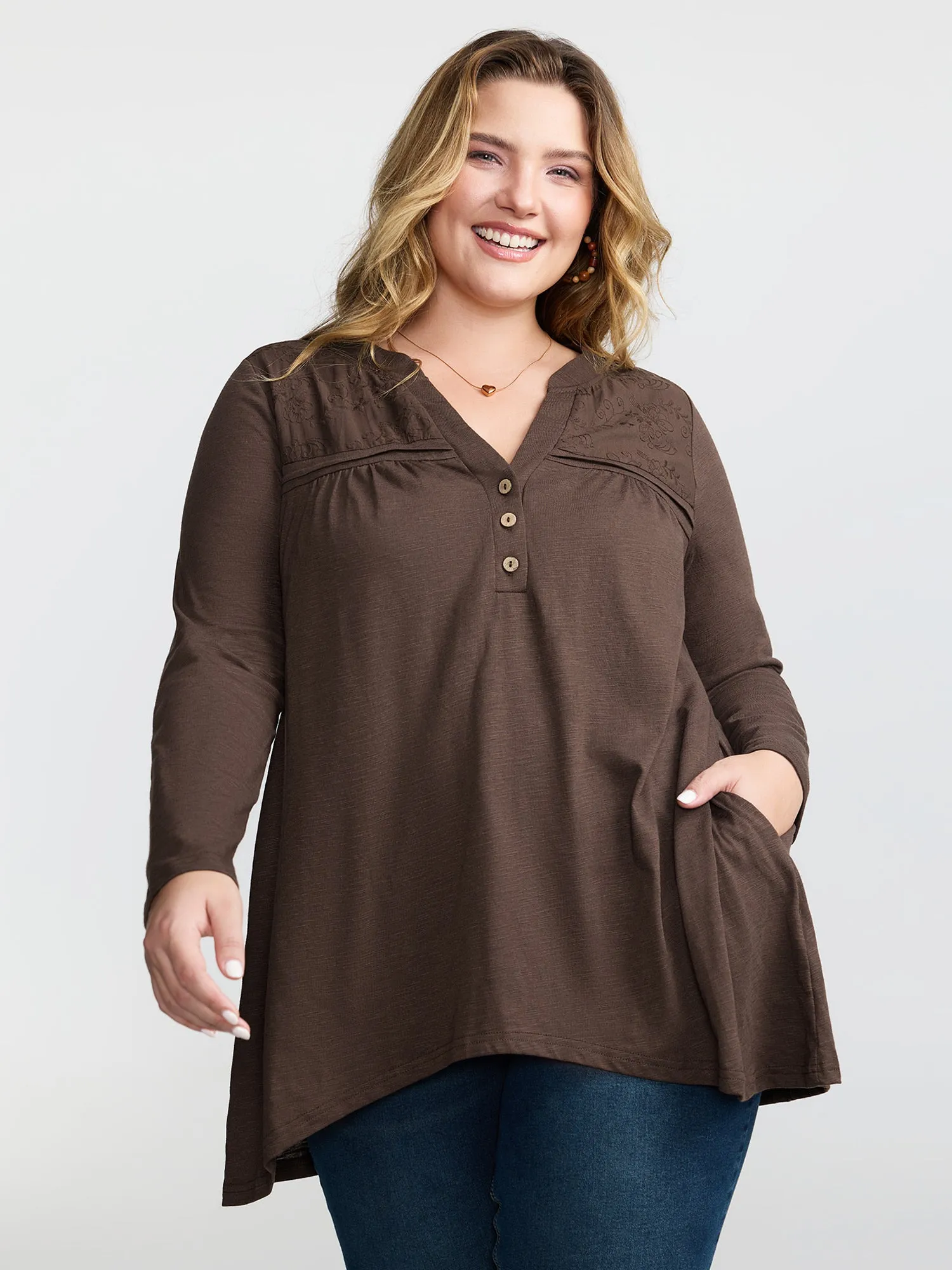 High-Low Hem Pleated Knit Top sold by Bloomchic product image thumbnail 2