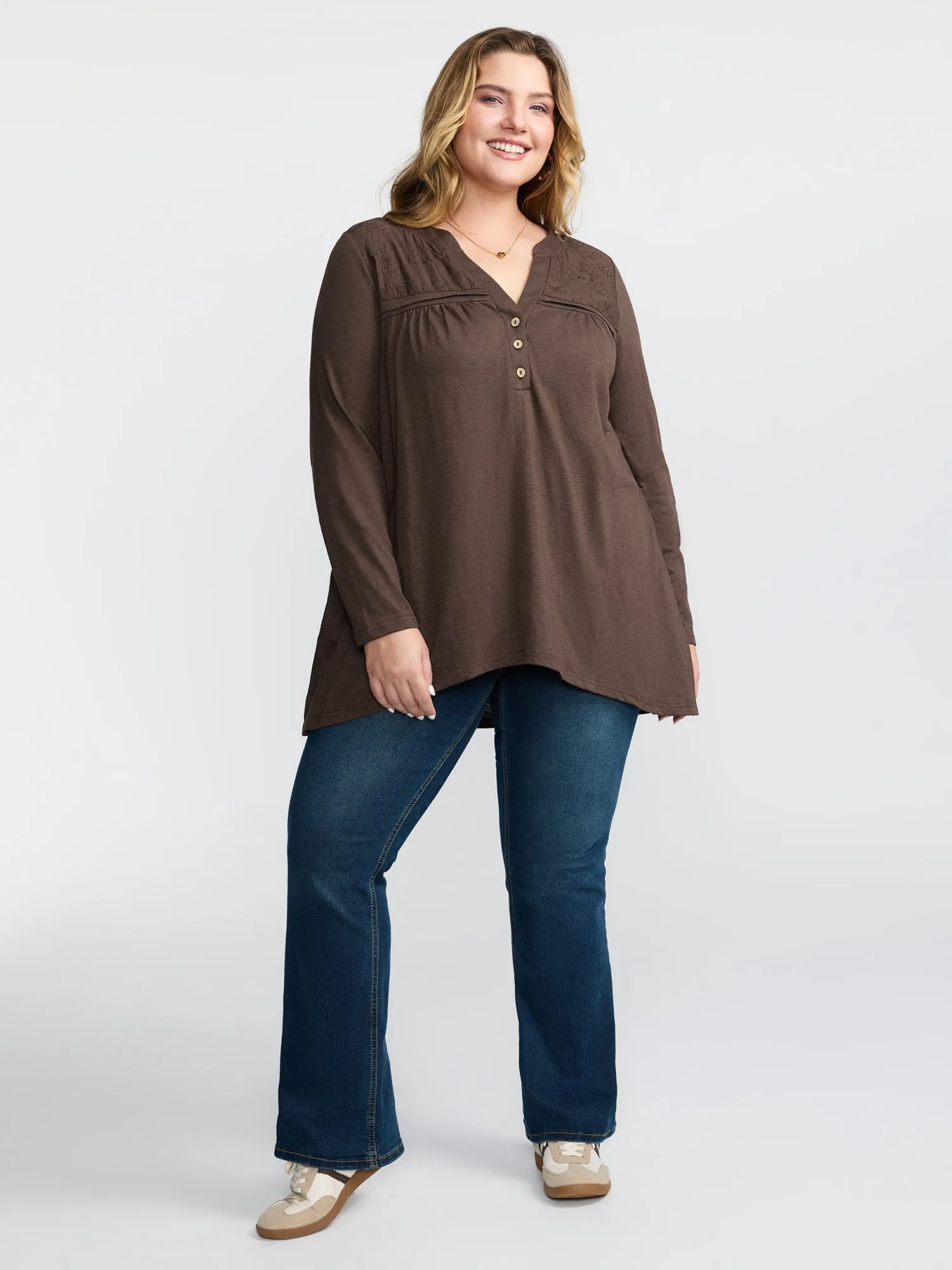 High-Low Hem Pleated Knit Top sold by Bloomchic product image thumbnail 3