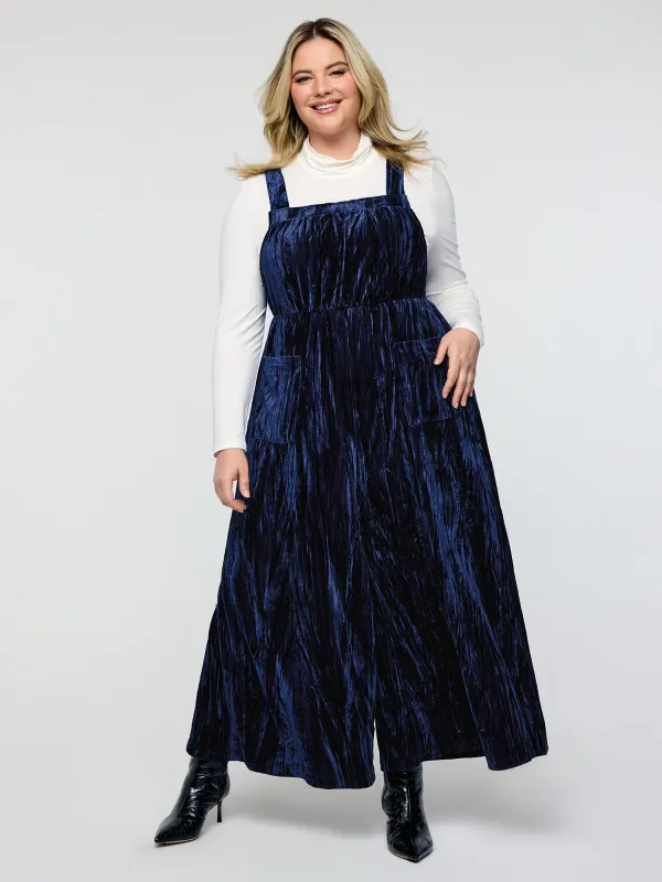 Velvety Texture Adjustable Pockets Overall Jumpsuit sold by Bloomchic