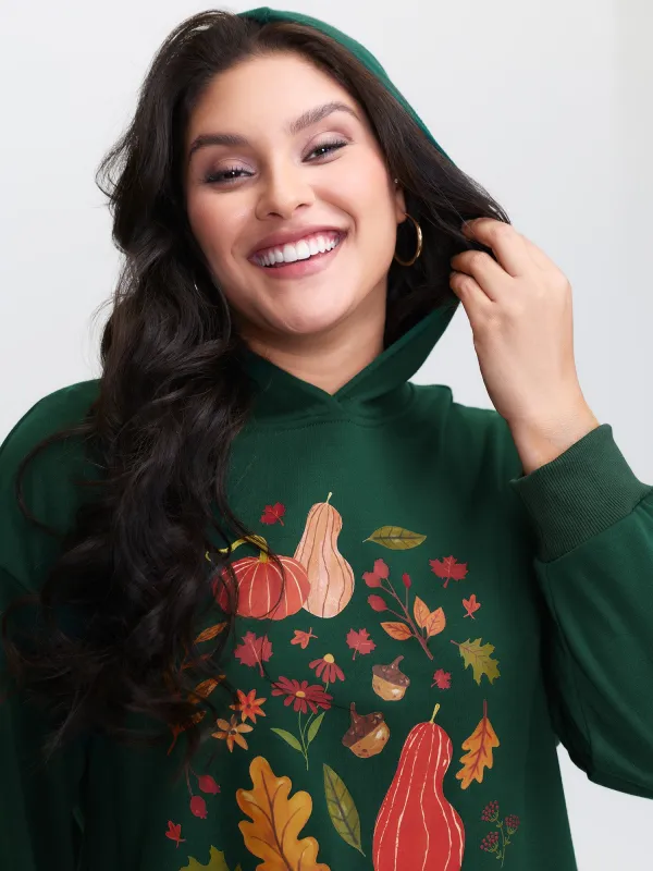 Fall Feeling Pattern Hoodie sold by Bloomchic