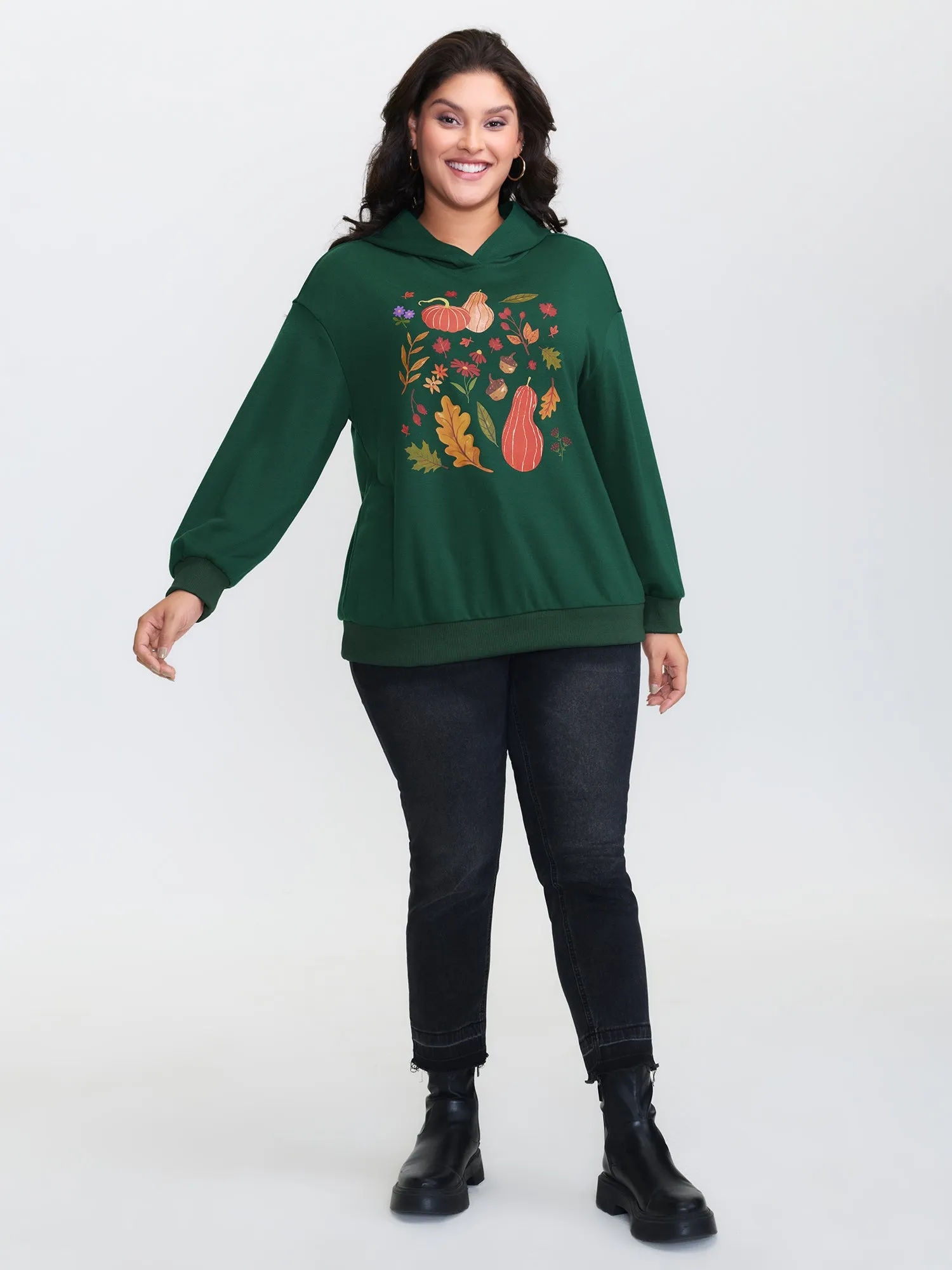 Fall Feeling Pattern Hoodie sold by Bloomchic product image thumbnail 3