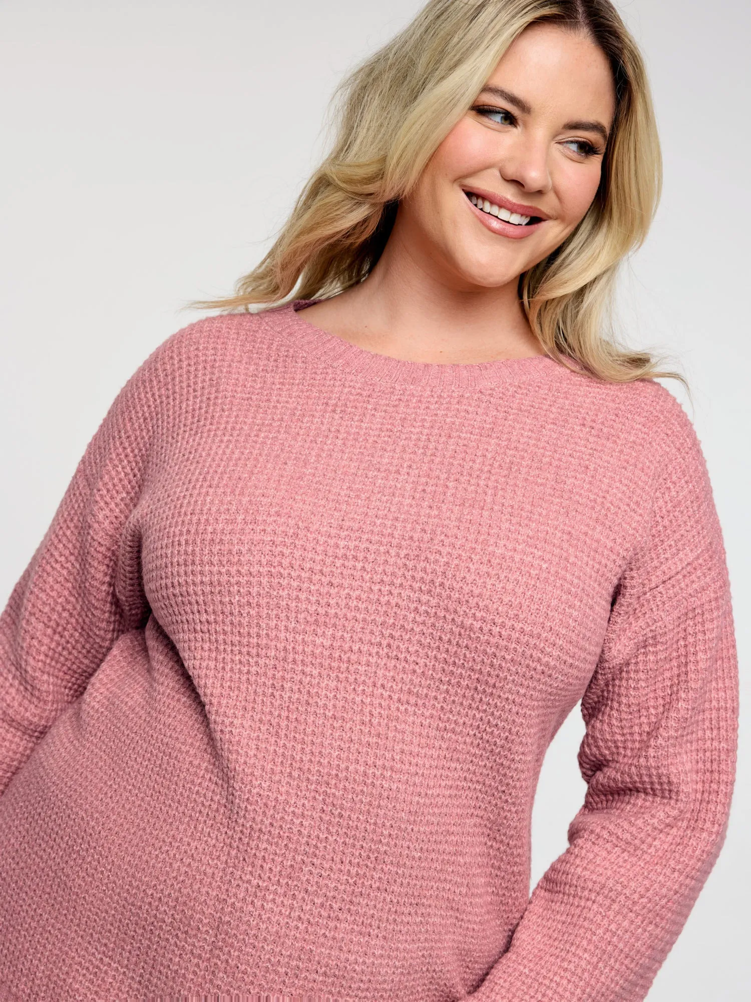 Supersoft Stretchy Bowtie Back Textured Pullover sold by Bloomchic product image thumbnail 2