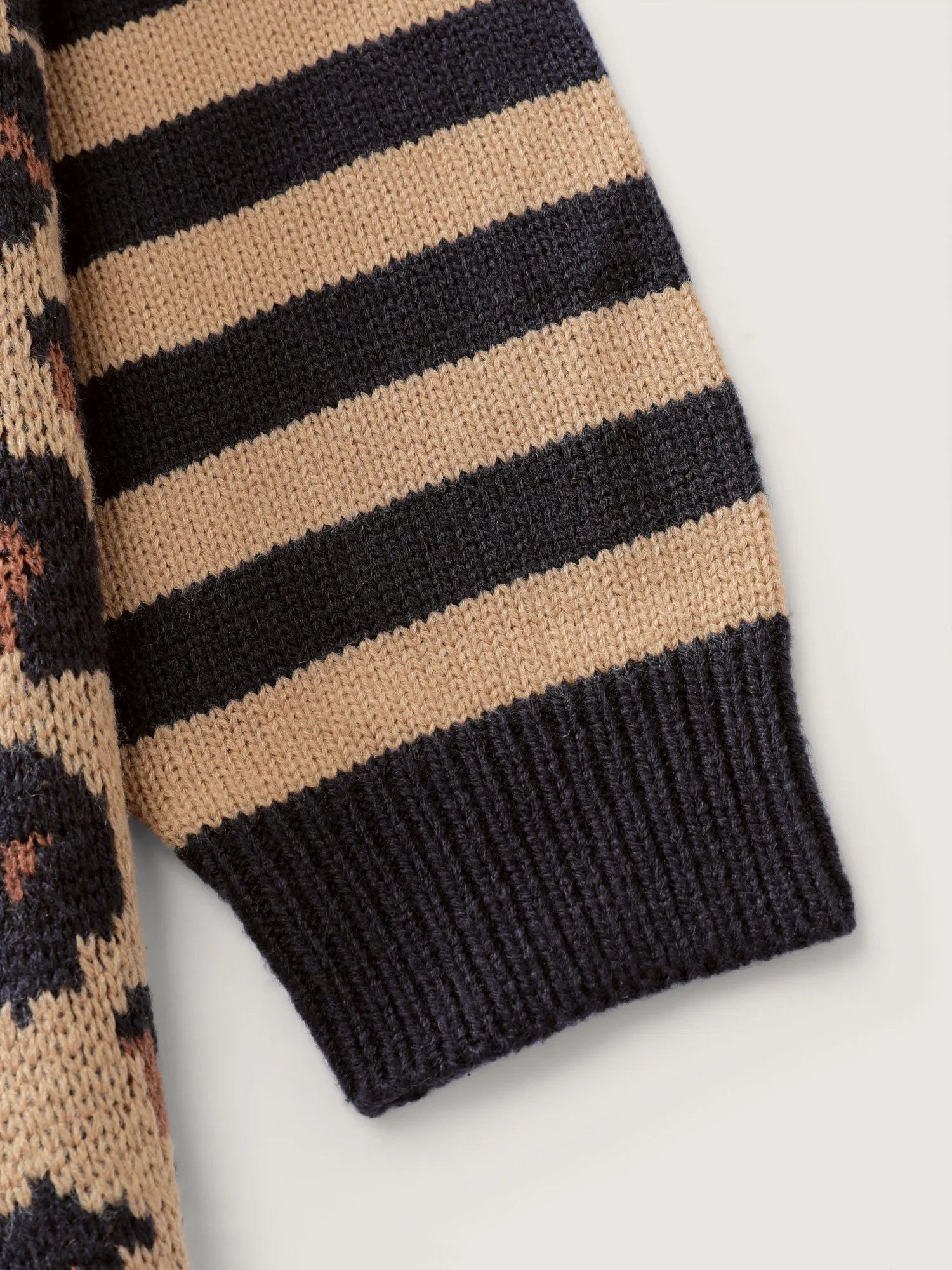 Leopard Pattern Jacquard Stripe Pullover sold by Bloomchic product image thumbnail 5