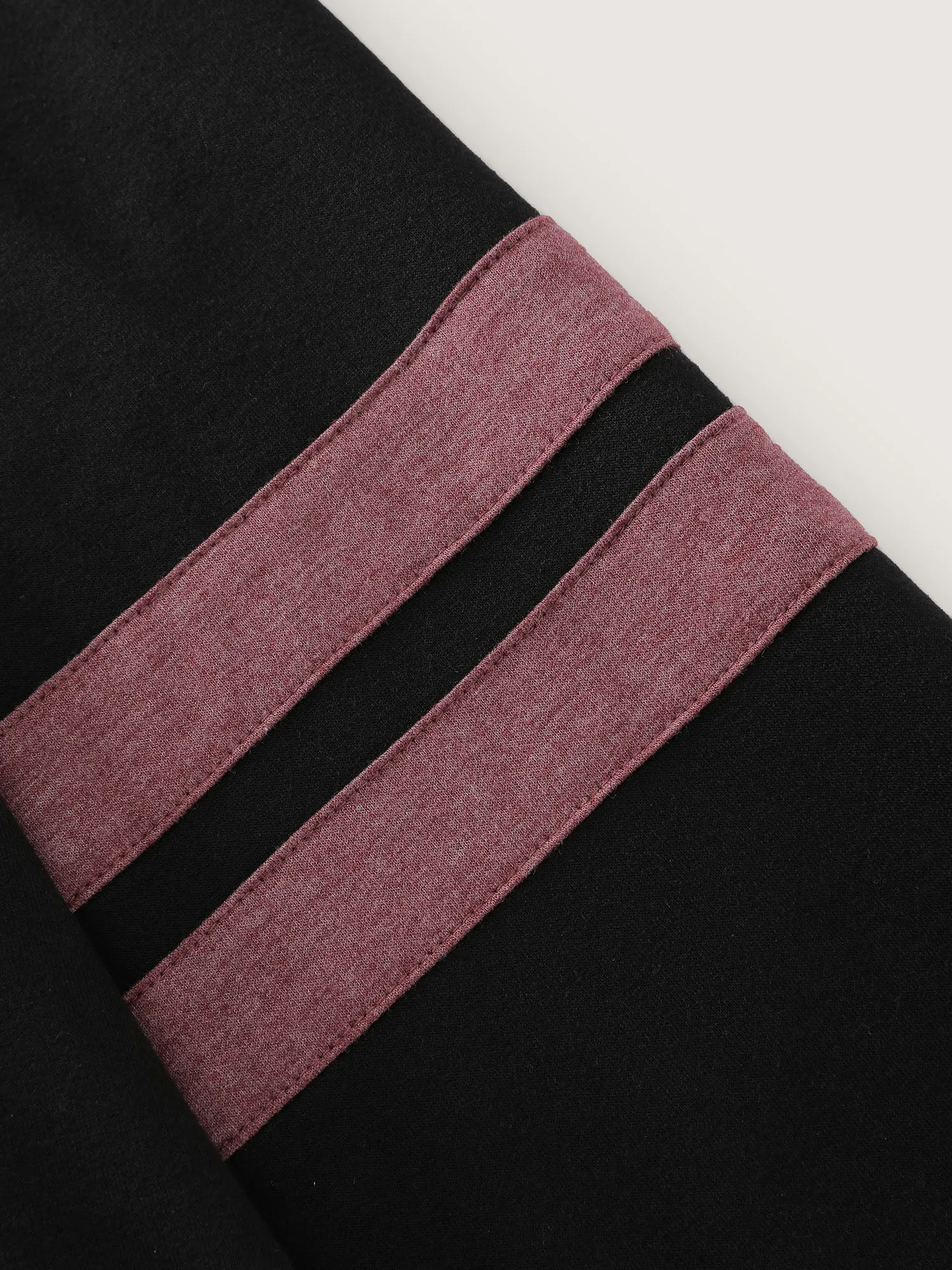 Stripe Color Contrast High Neck Sweatshirt sold by Bloomchic product image thumbnail 5