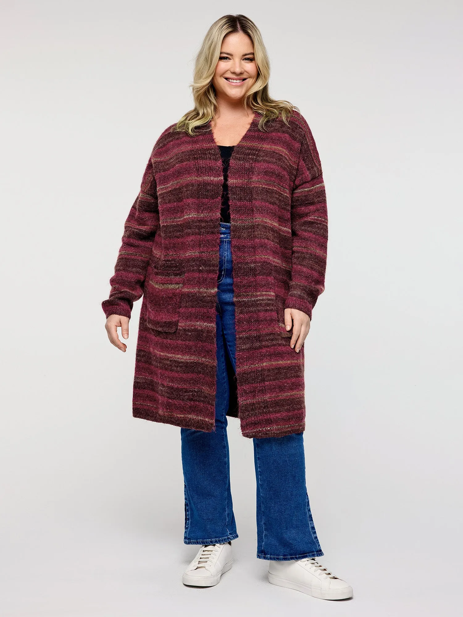 Color Gradient Textured Pockets Knit Cardigan sold by Bloomchic product image thumbnail 3