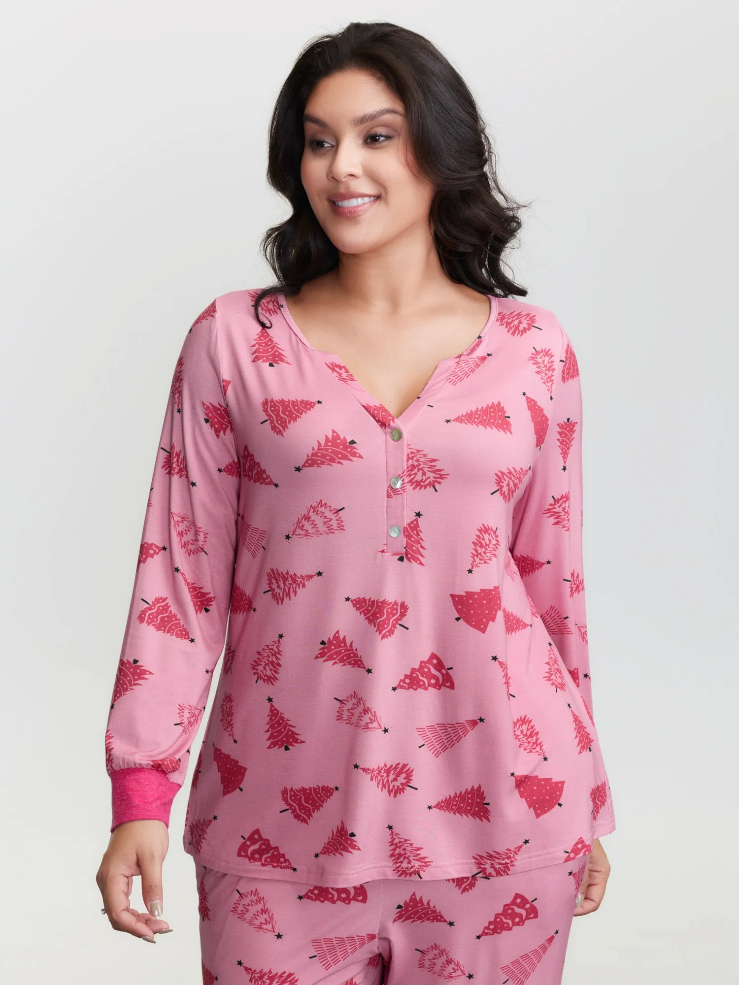 Christmas Tree Buttons Loungewear Set sold by Bloomchic product image thumbnail 2