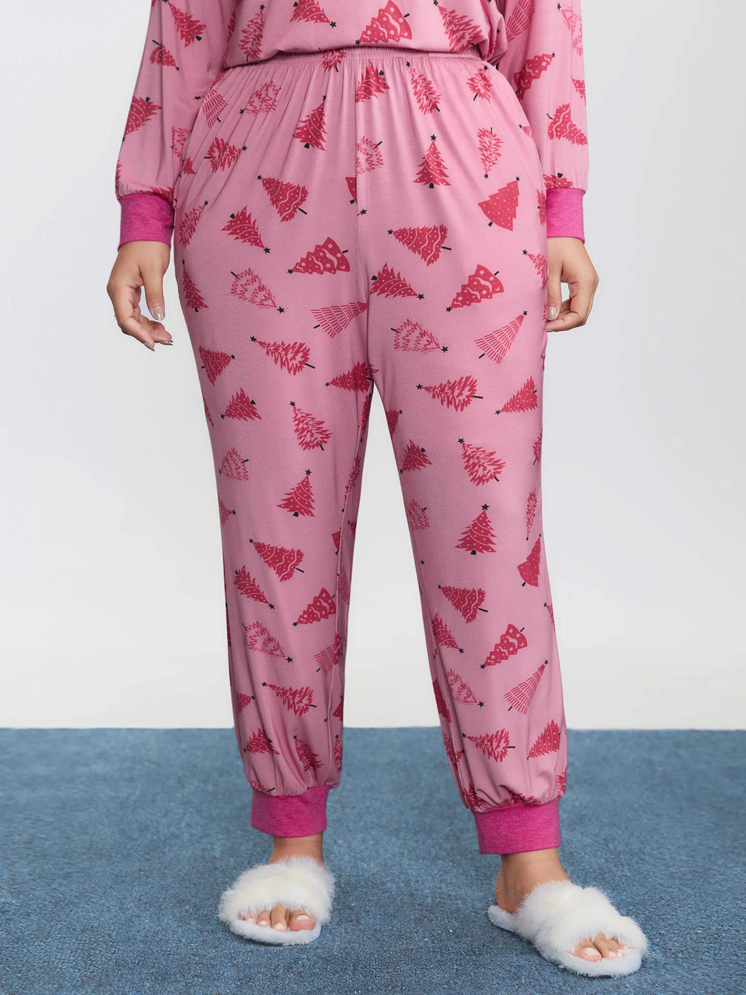 Christmas Tree Buttons Loungewear Set sold by Bloomchic product image thumbnail 3