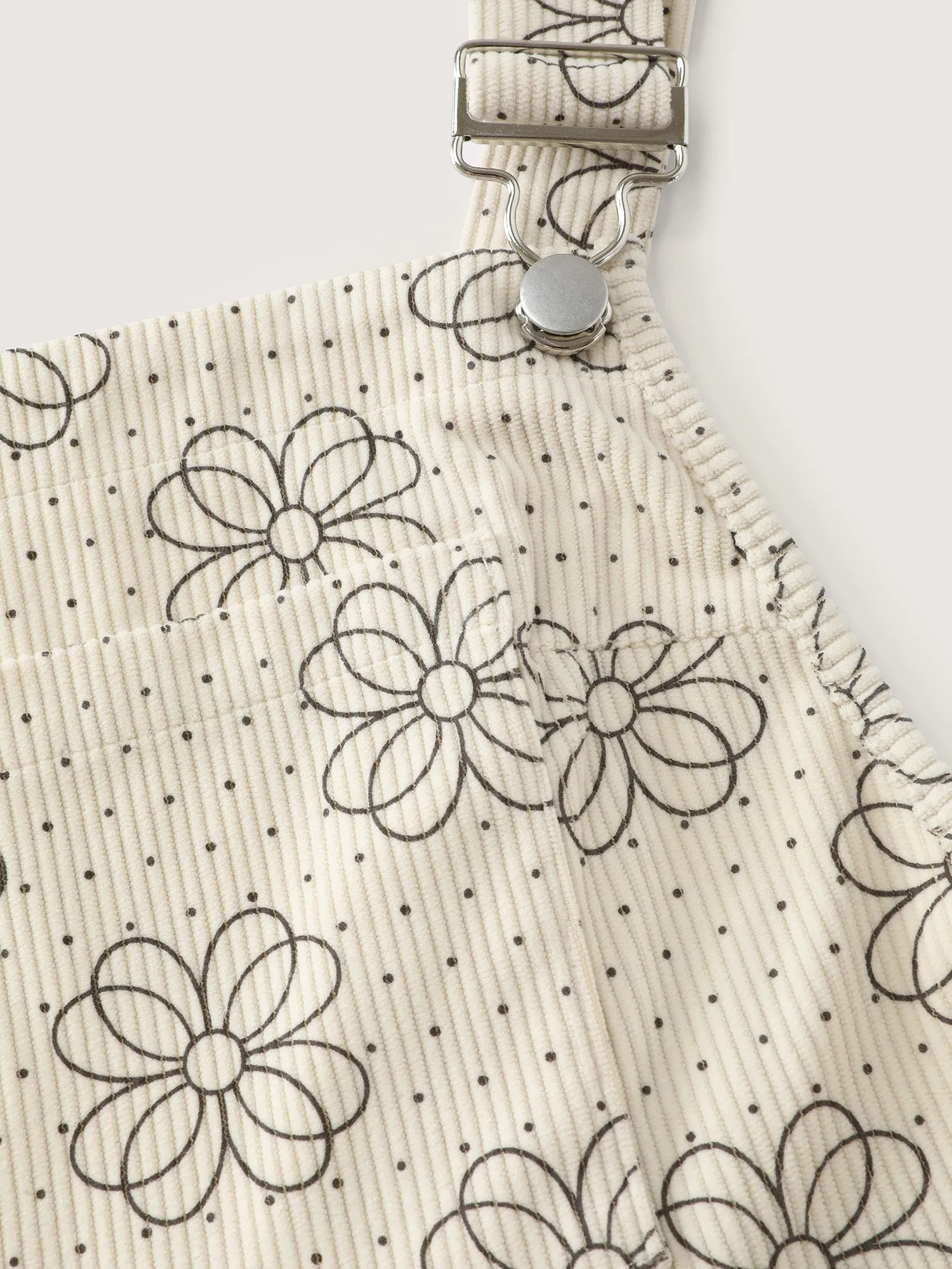 Floral Print Corduroy Pockets Jumpsuit sold by Bloomchic product image thumbnail 5