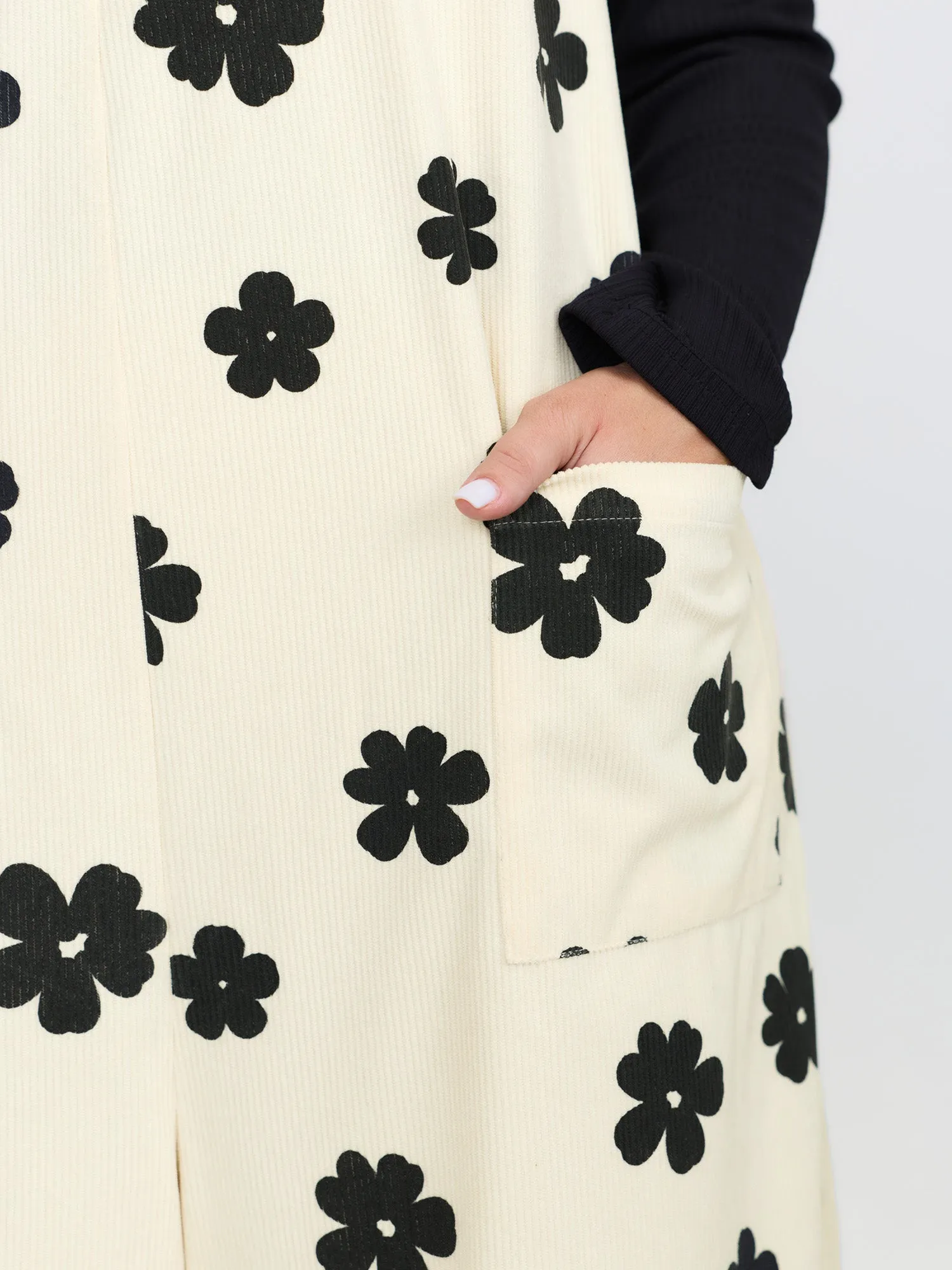 Monochrome Corduroy Wide Leg Scoop Back Jumpsuit sold by Bloomchic product image thumbnail 4