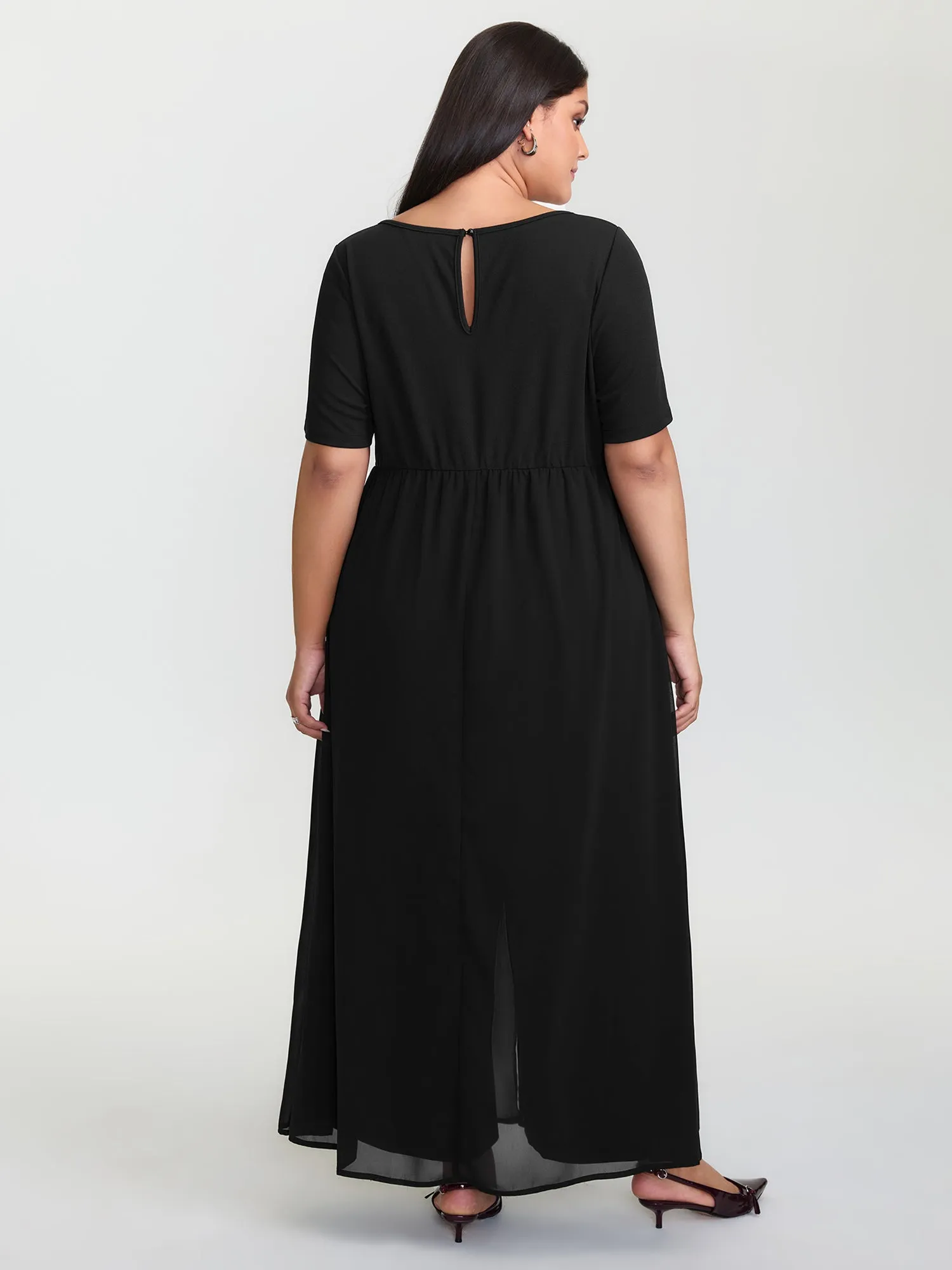 Stretchy Layered Wide-Leg Jumpsuits sold by Bloomchic product image thumbnail 4