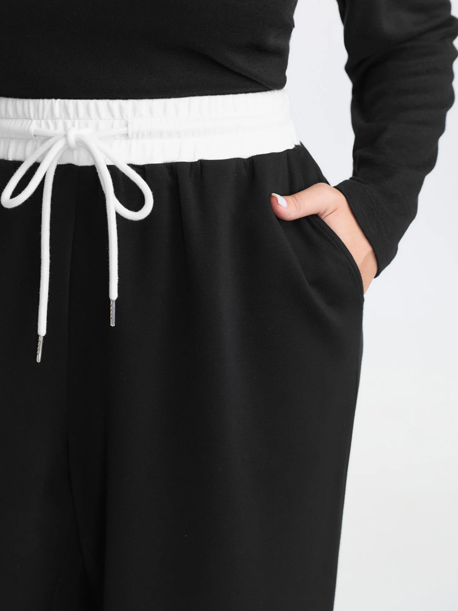 Supersoft Stretchy Drawstring Wide Waistband Pants sold by Bloomchic product image thumbnail 3