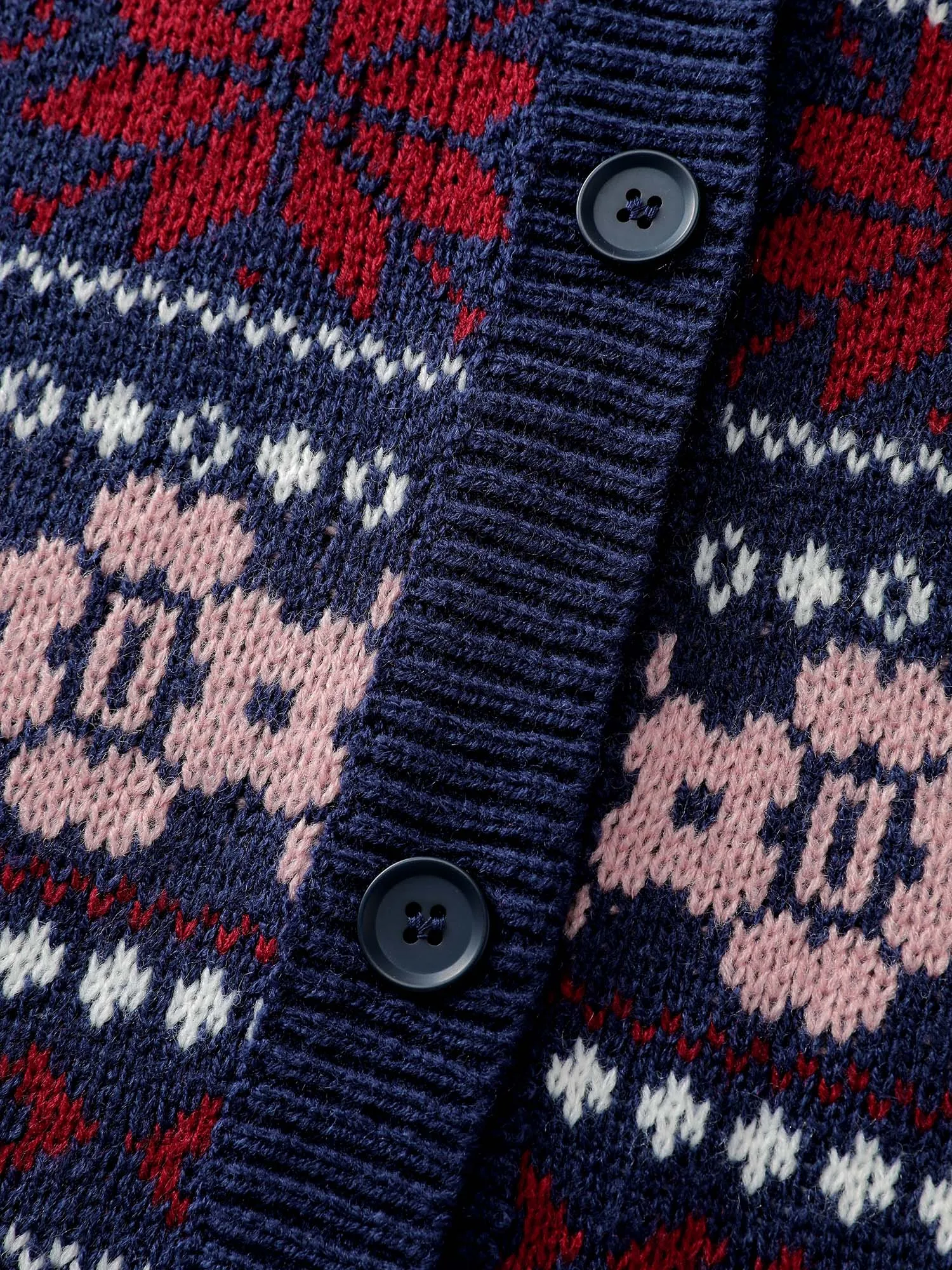 Geometric Pattern Patch Pocket Button Knit Cardigan sold by Bloomchic product image thumbnail 5