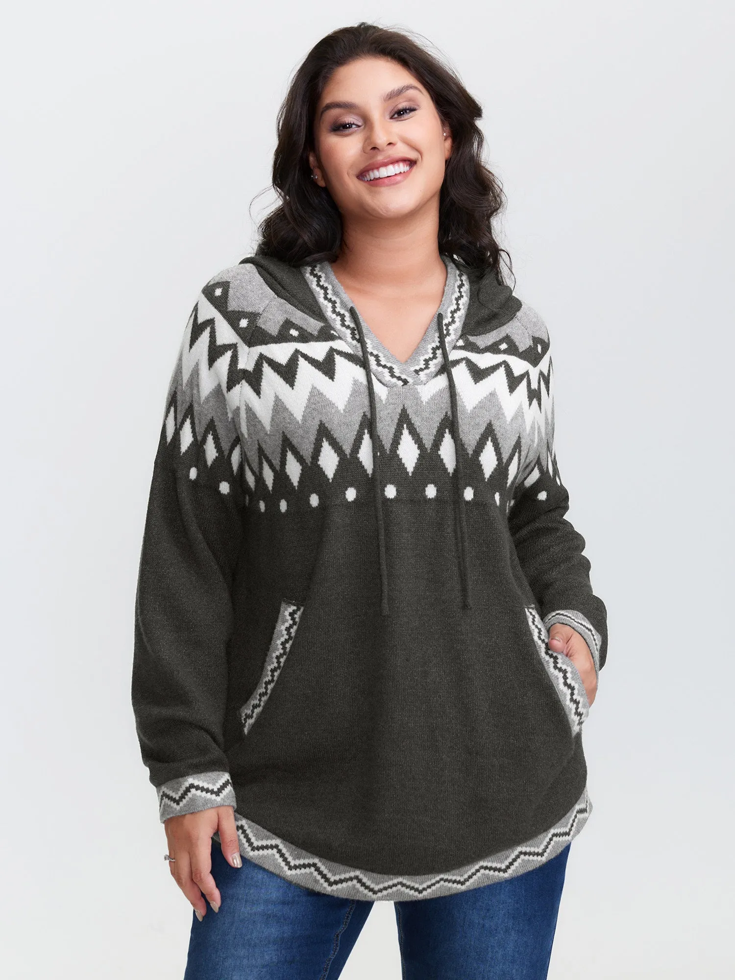 Supersoft Fair-Isle Super Stretchy Curvy Pullover sold by Bloomchic product image thumbnail 2