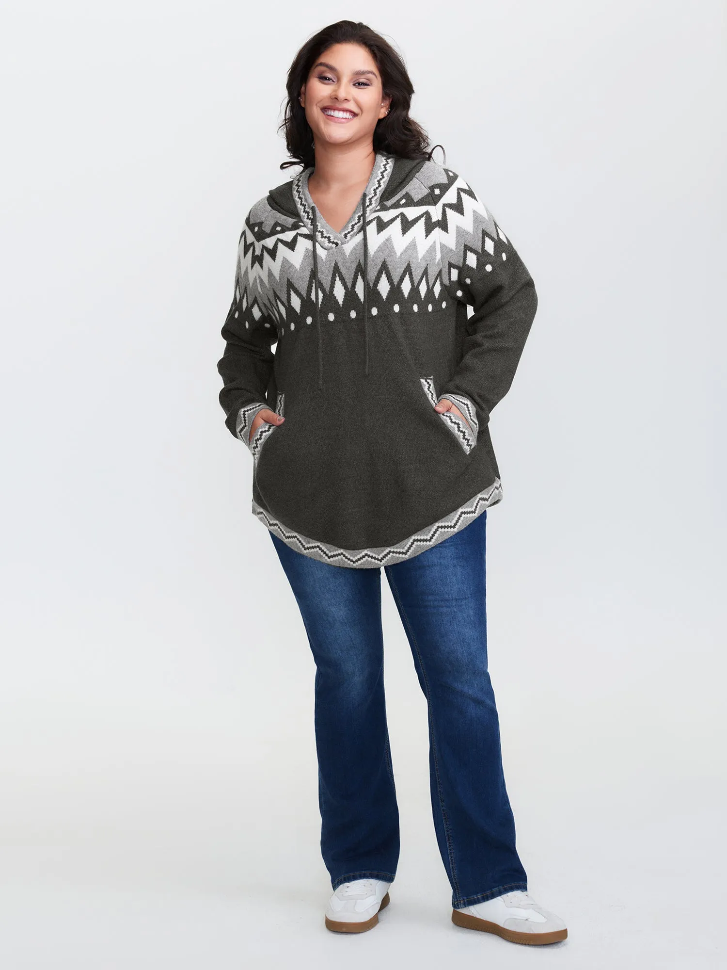Supersoft Fair-Isle Super Stretchy Curvy Pullover sold by Bloomchic product image thumbnail 3