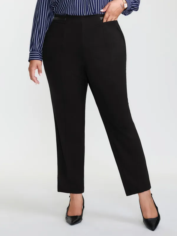 Stretchy Patchwork Skinny-Fit Pants sold by Bloomchic