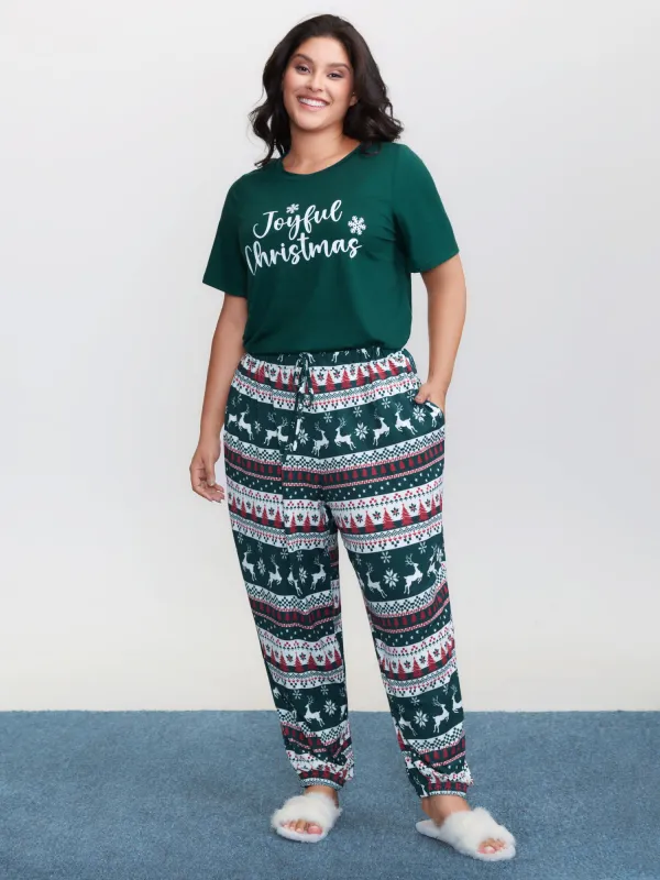 Joyful Holidays Stretchy Loungewear Set sold by Bloomchic