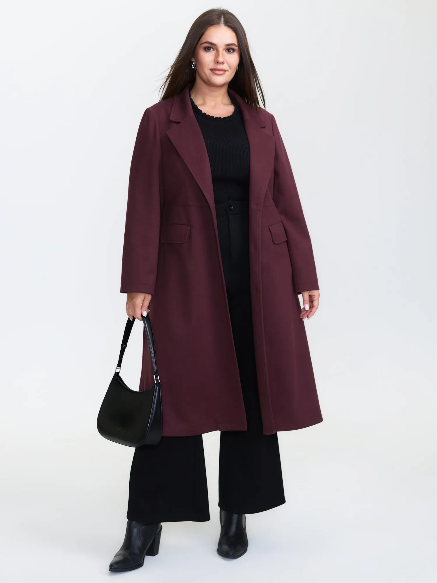 Solid Three Button Flared Coat sold by Bloomchic product image thumbnail 2