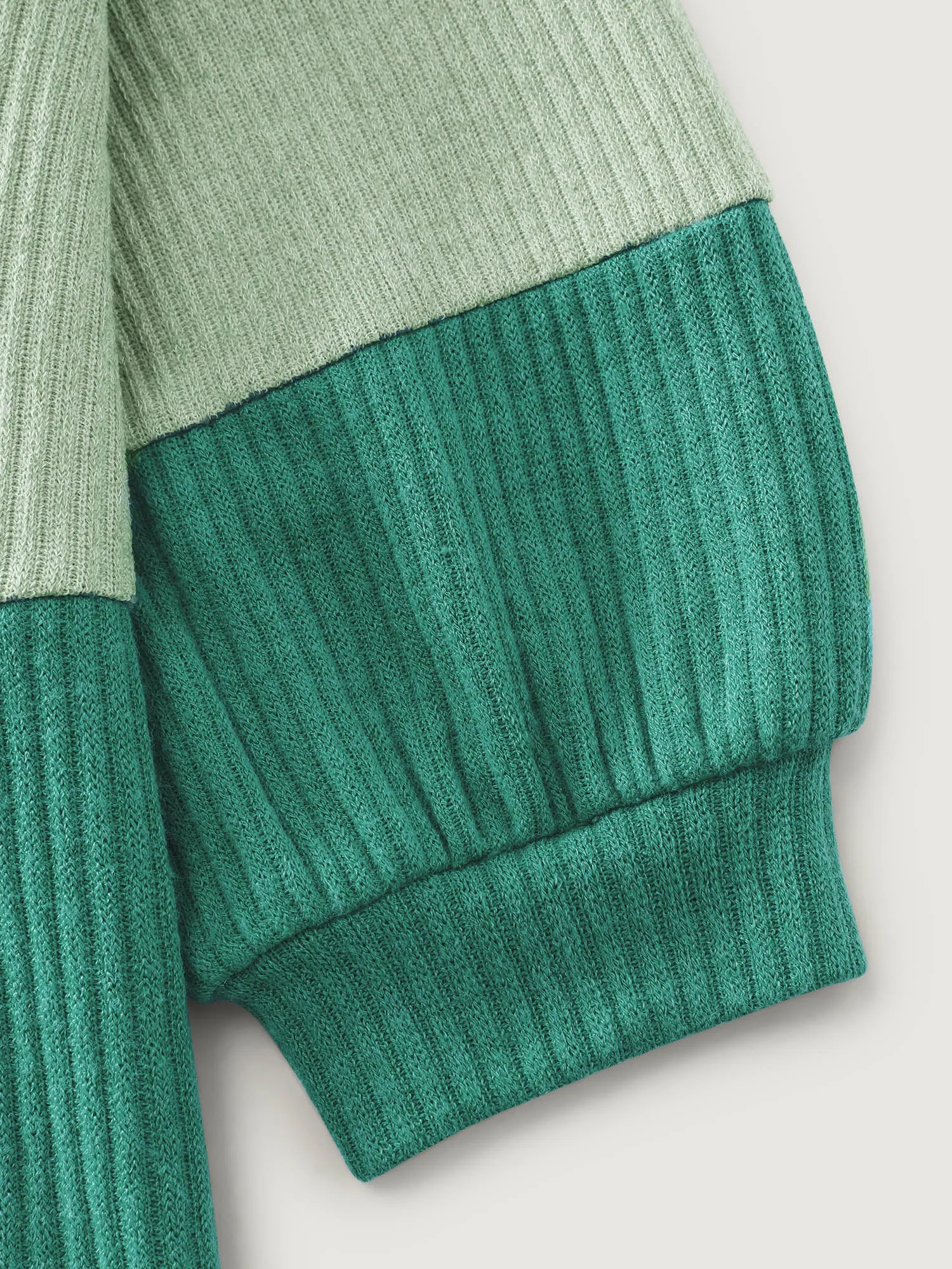 Colorful Stripe Ribbed Drop Shoulder Sweatshirt sold by Bloomchic product image thumbnail 5