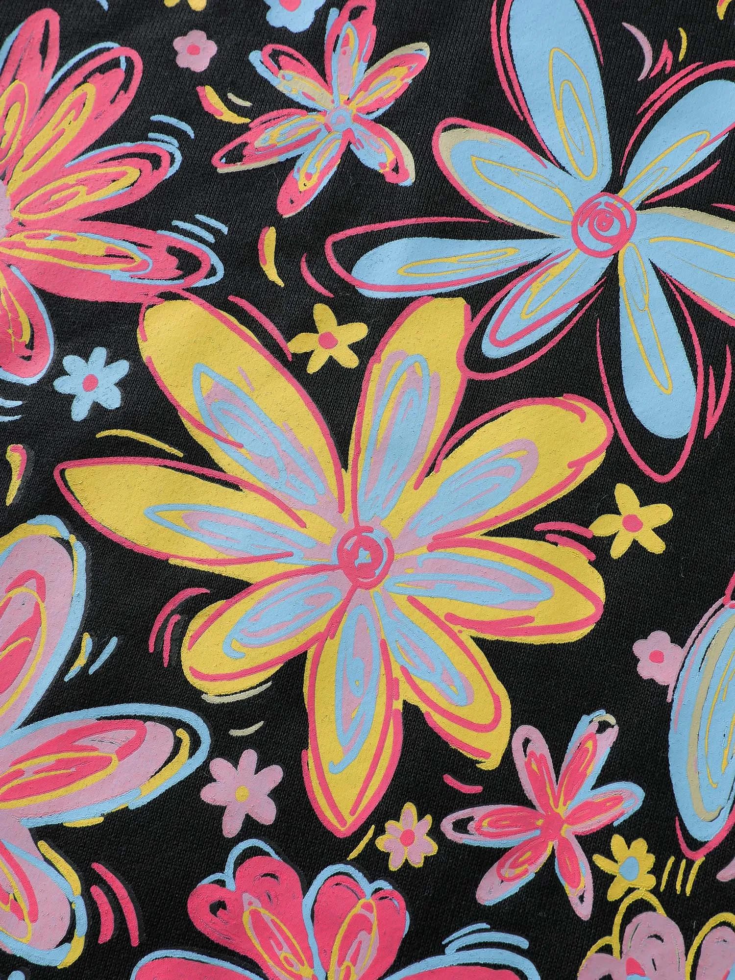 Colorful Floral Print Hoodie Sweatshirt sold by Bloomchic product image thumbnail 5