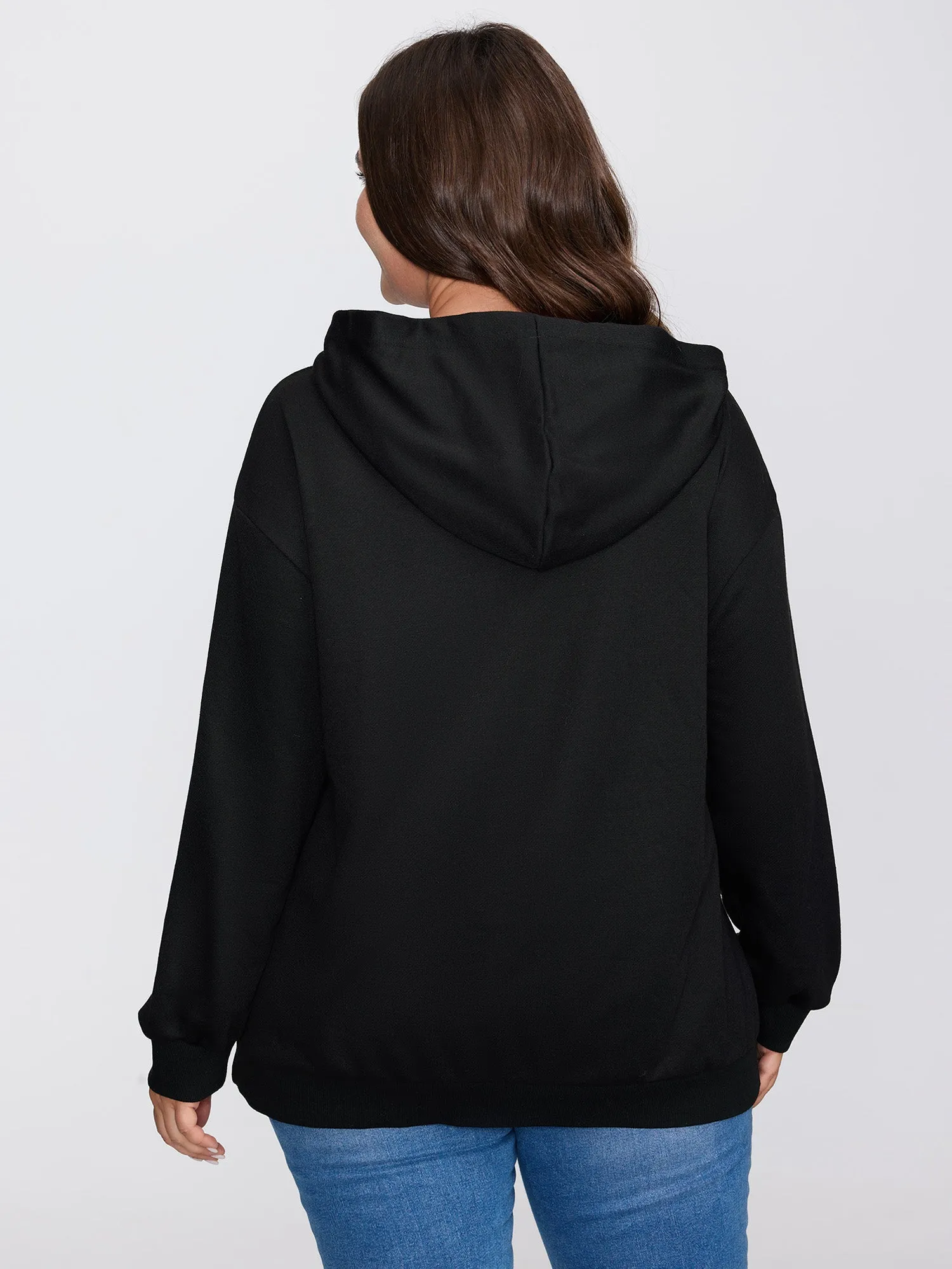 Colorful Floral Print Hoodie Sweatshirt sold by Bloomchic product image thumbnail 4