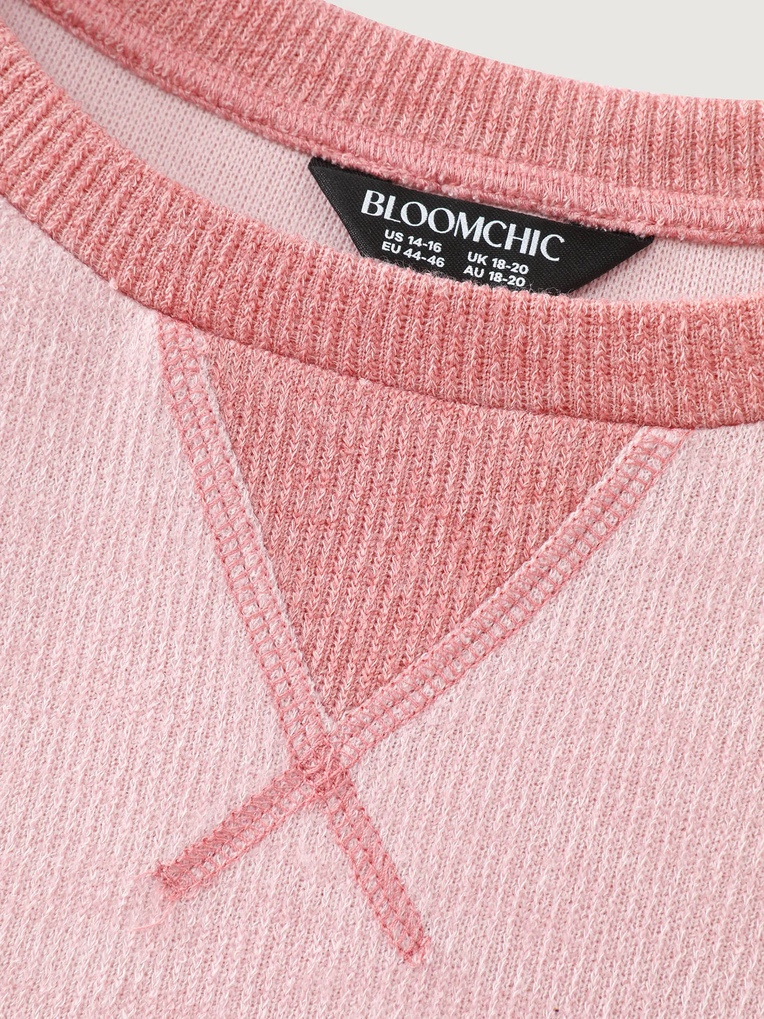 Textured Stretchy Color Contrast Sweatshirt sold by Bloomchic product image thumbnail 5