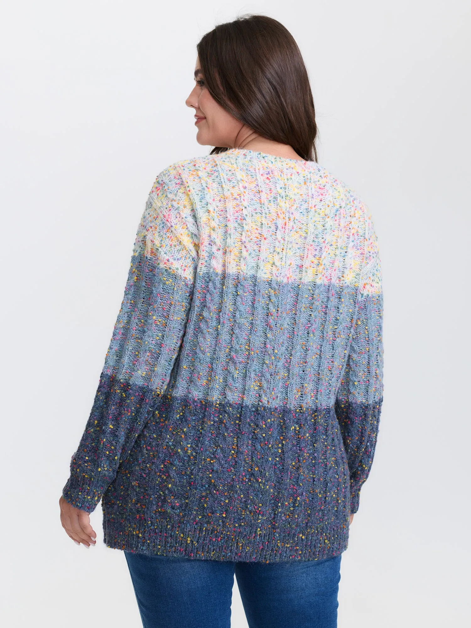 Colorblock Heather Round Neck Pullover sold by Bloomchic product image thumbnail 4