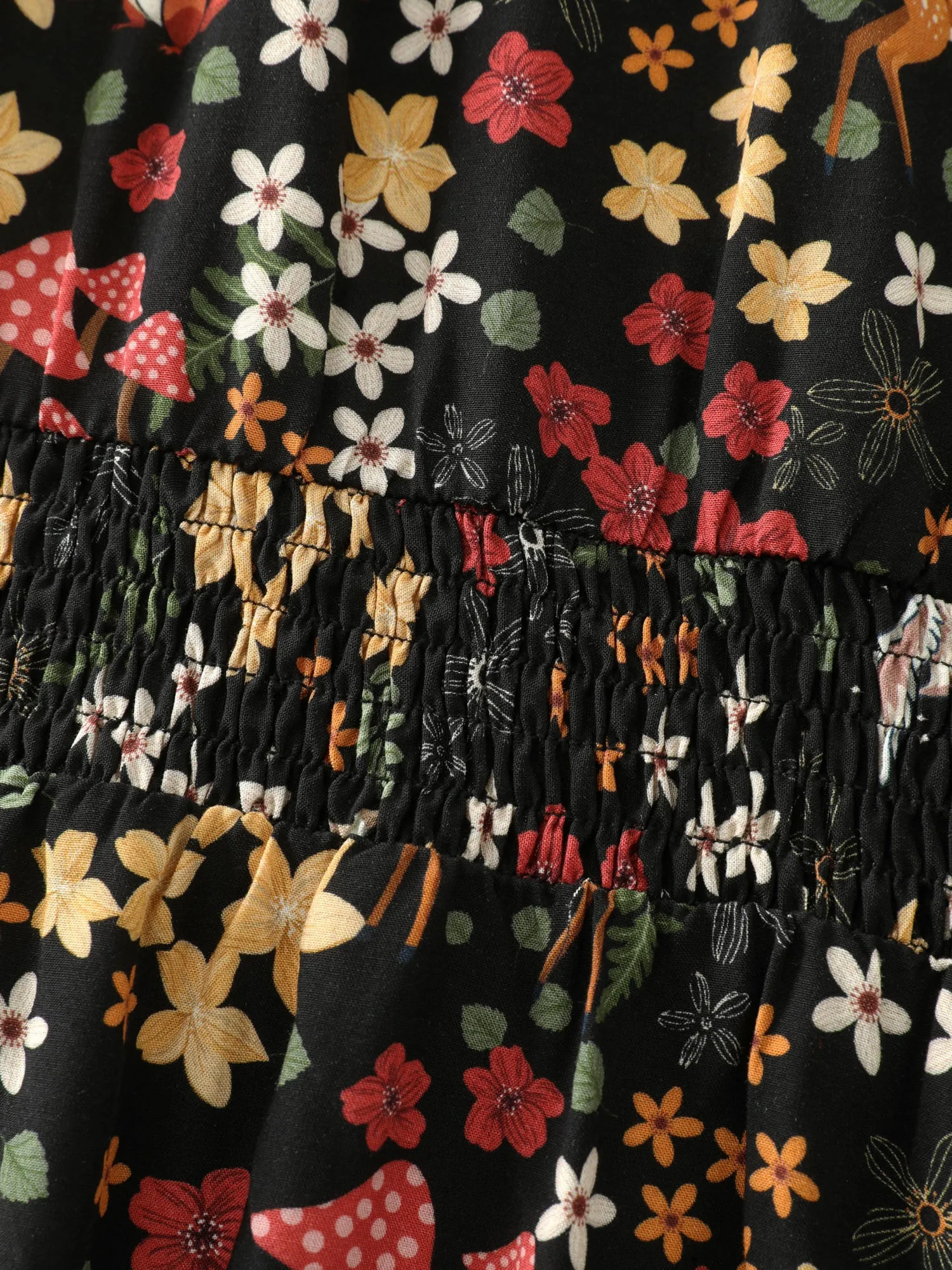 Floral Garden Print Cinched-Waist Midi Dress sold by Bloomchic product image thumbnail 5