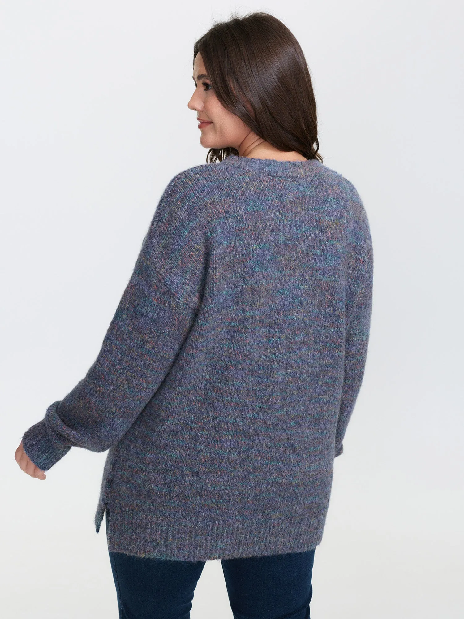 Heather Color Gradient Round Neck Pullover sold by Bloomchic product image thumbnail 4