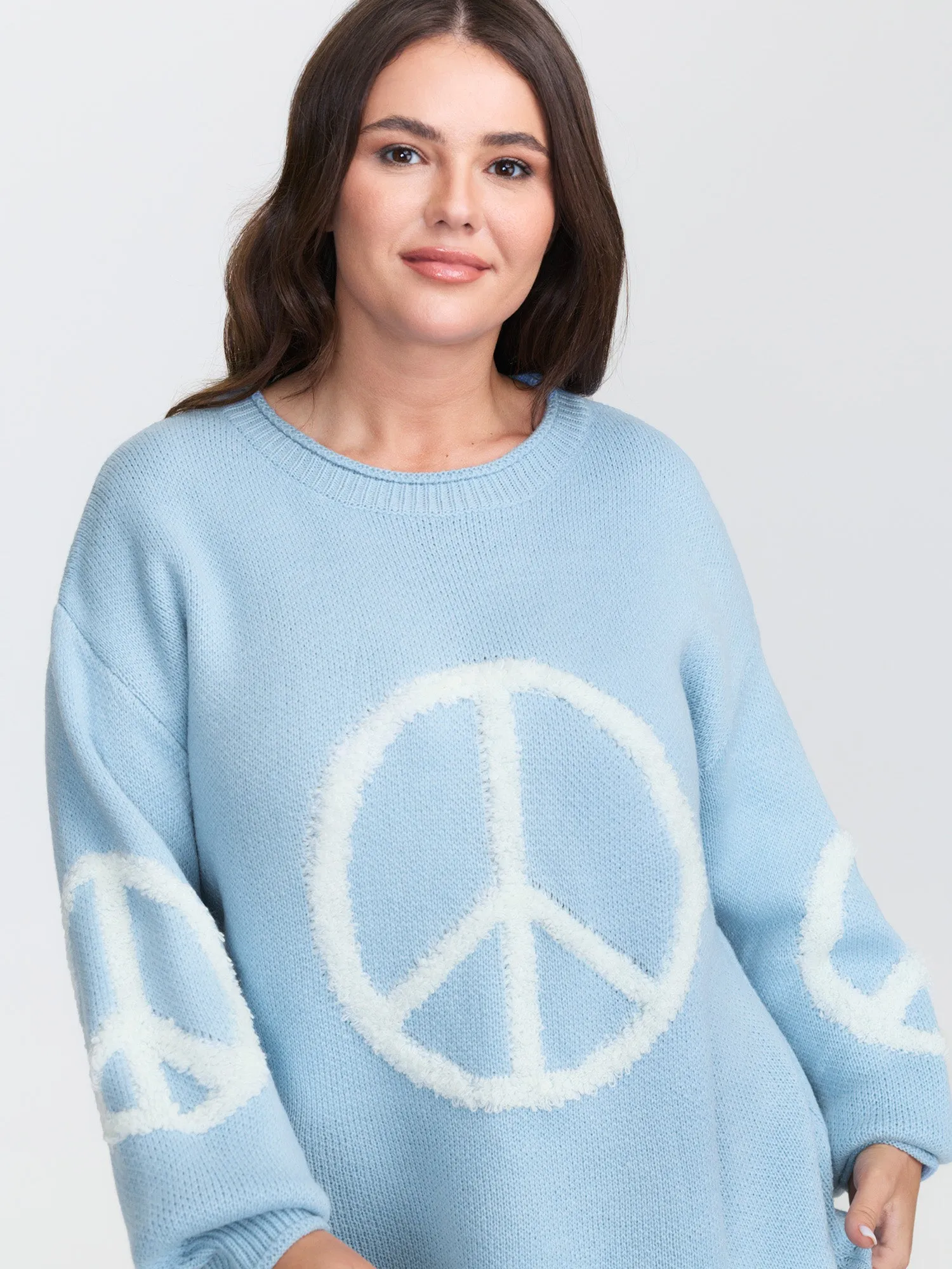 Geometric Pattern Textured Ribbed Hem Pullover sold by Bloomchic product image thumbnail 2