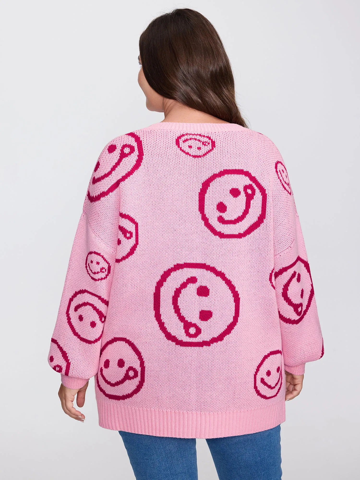 Smiley Pattern Jacquard Pullover sold by Bloomchic product image thumbnail 4
