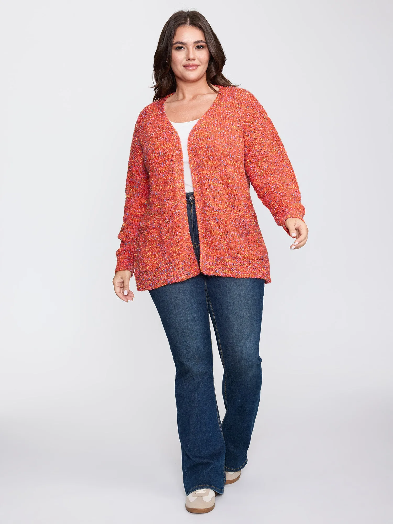 Speckled Textured Pockets Knit Cardigan sold by Bloomchic product image thumbnail 3