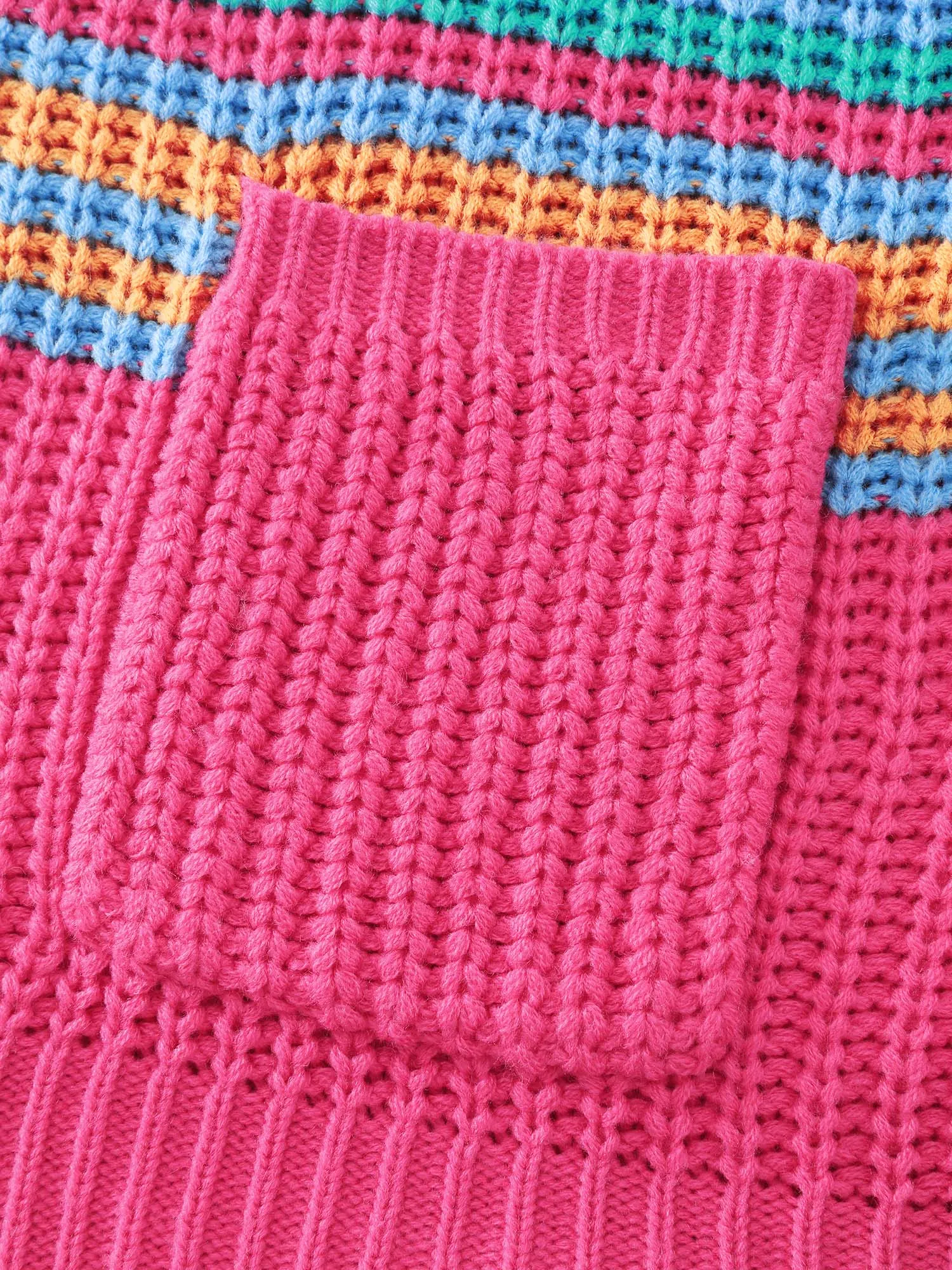 Colorful Stripe Pockets Knit Cardigan sold by Bloomchic product image thumbnail 5