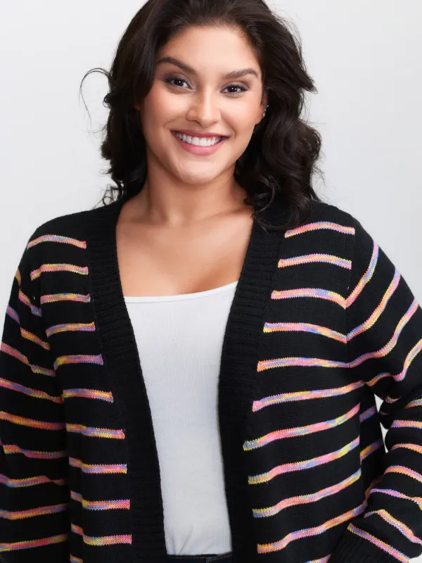 Color Gradient Heather Pockets Knit Cardigan sold by Bloomchic