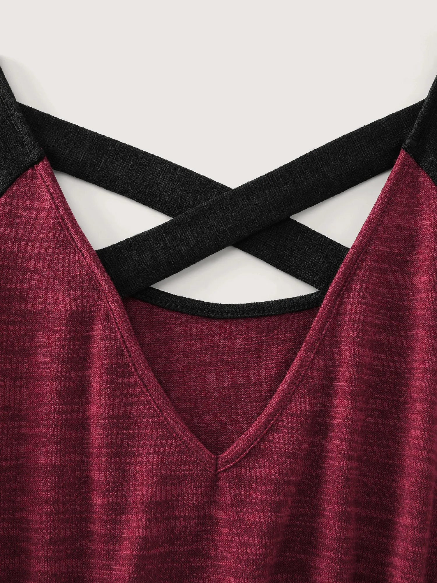 Color Contrast Back Cut-Out Stretchy Midi Dress sold by Bloomchic product image thumbnail 5