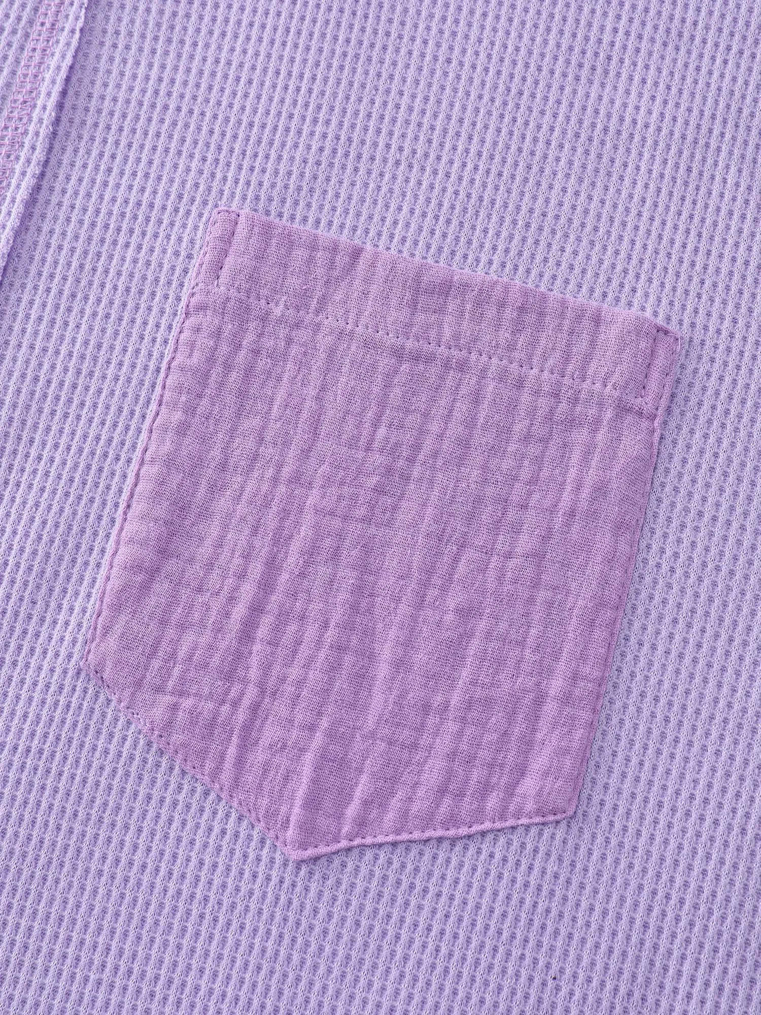 Waffle Weave Color Patchwork T-Shirt sold by Bloomchic product image thumbnail 5