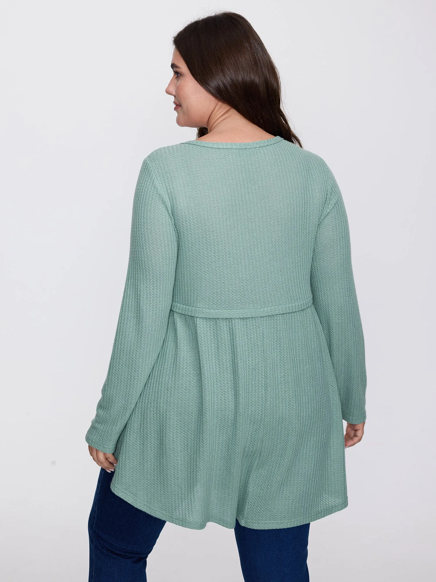 Layered V-Neck Fit and Flare Knit Top sold by Bloomchic product image thumbnail 4